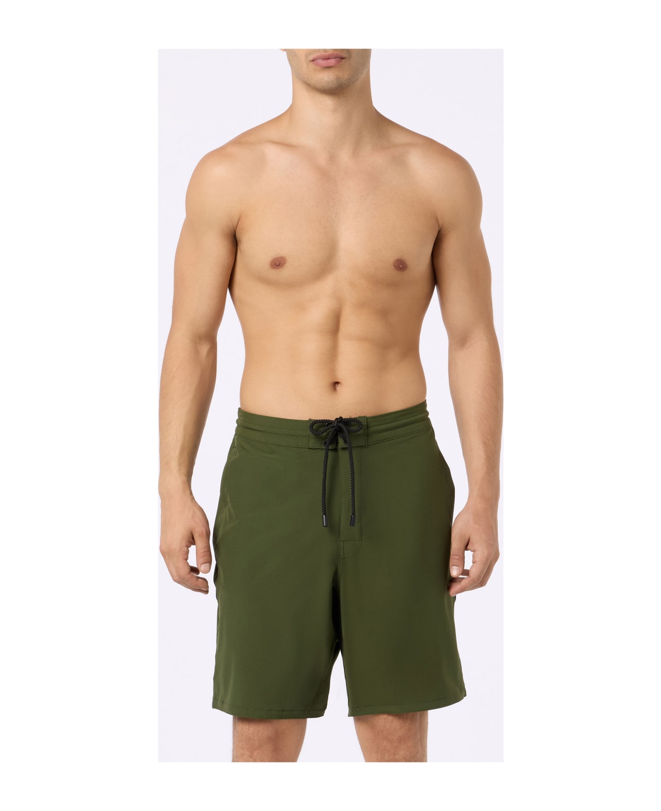 MC2 Saint Barth Man Military Green Comfort Surf Swim Shorts - GREEN