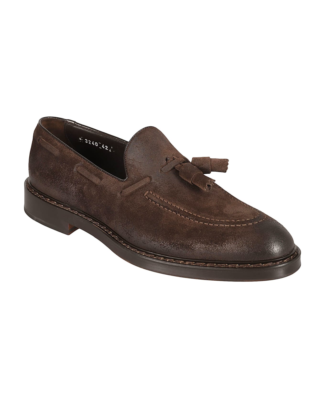 Doucal's Vintage Style Oil Loafers - Brown