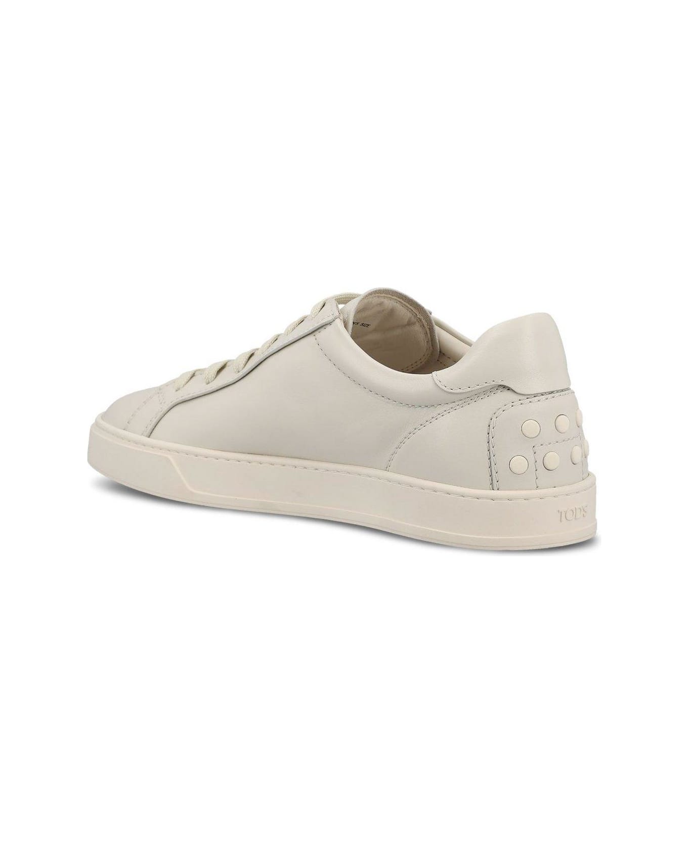 Tod's Round-toe Lace-up Sneakers - White