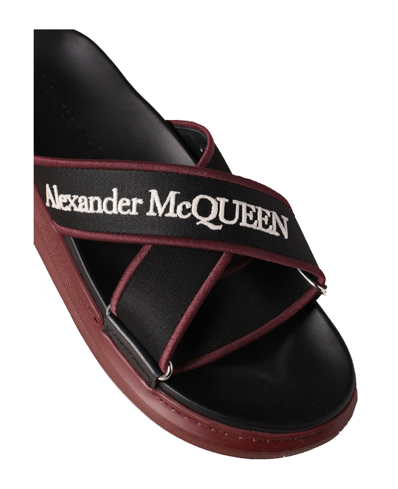 Alexander McQueen Logo Slides - Black