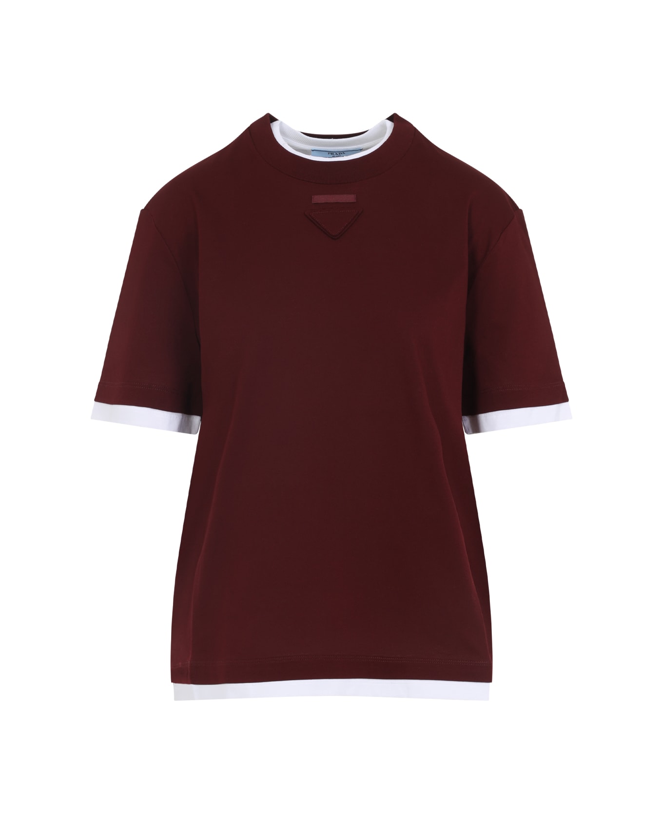 Prada Crew Neck T-shirt - Amaranto