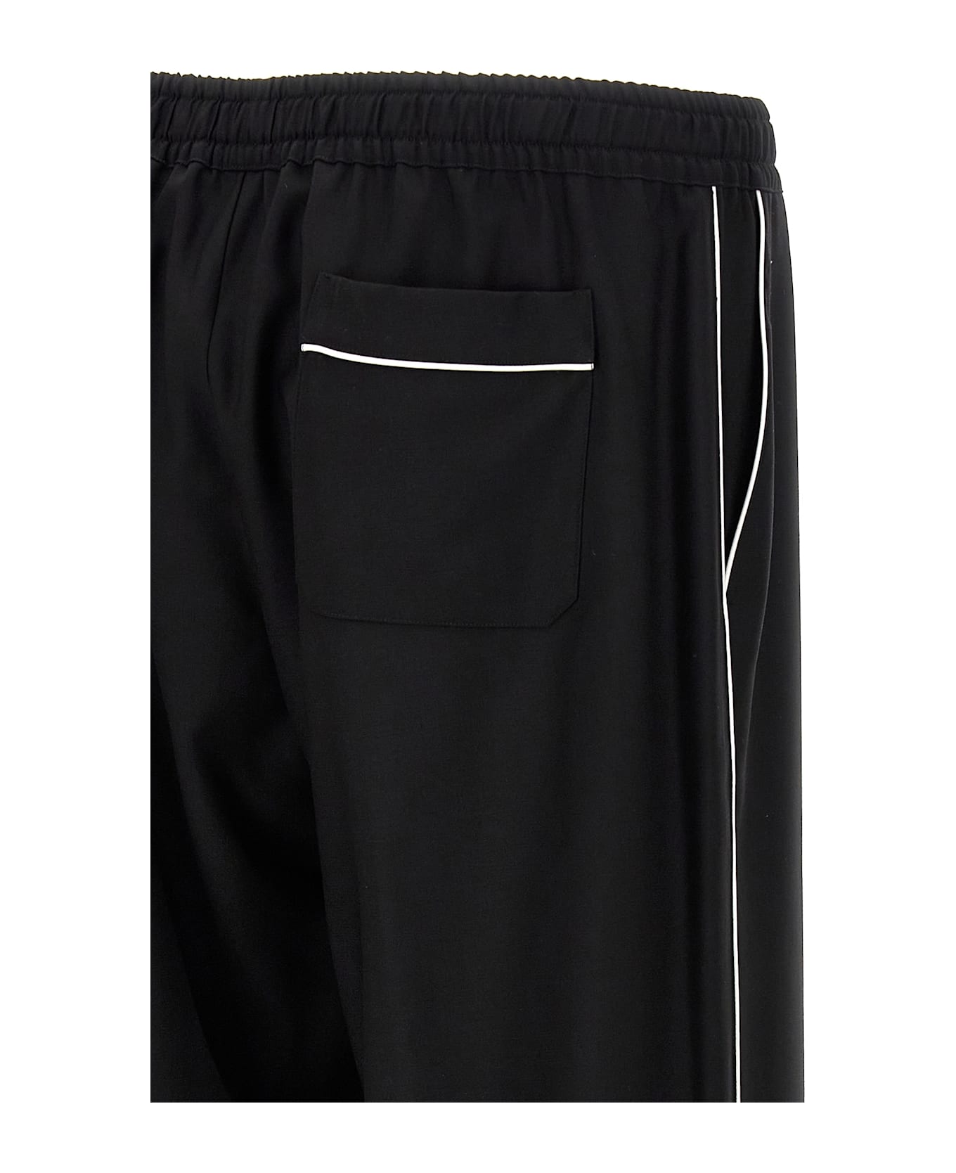 Dolce & Gabbana Contrast Piping Pants - Black  