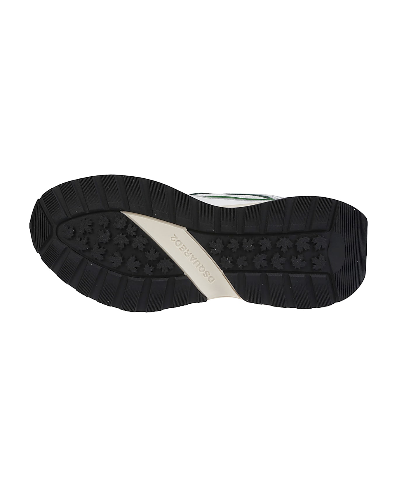 Dsquared2 Sprinter Lace-up Low Top Sneakers - Off White/smeraldo