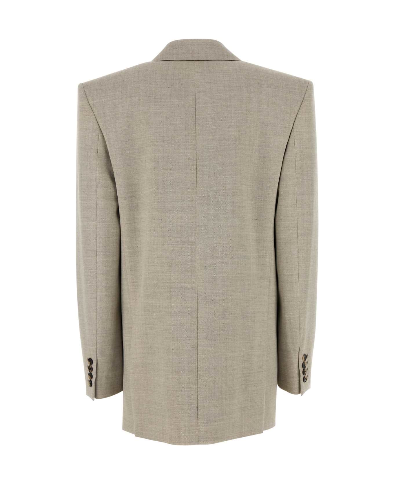 Saint Laurent Cappuccino Wool Blazer - BEIGETAUPE