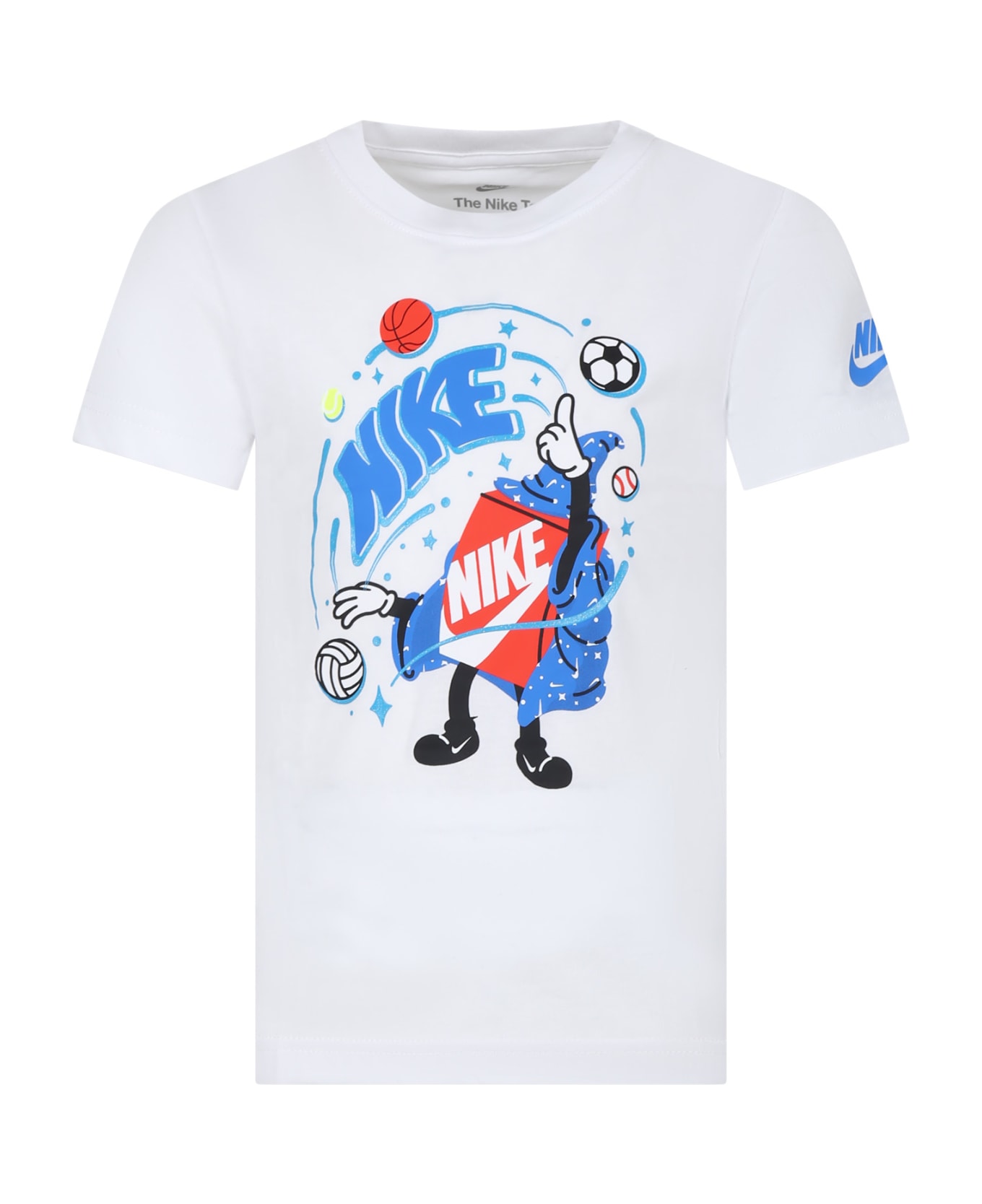 Nike White T-shirt For Boy With Logo - White Tシャツ＆ポロシャツ
