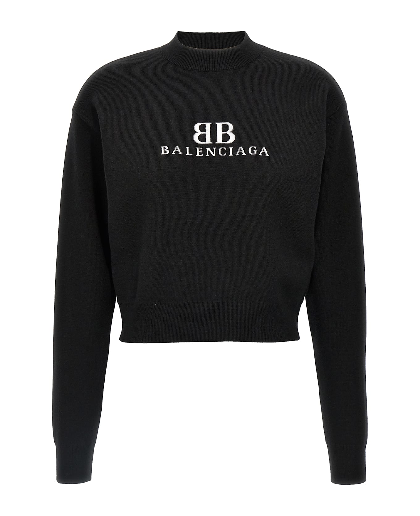 Balenciaga Logo Sweater - White/Black