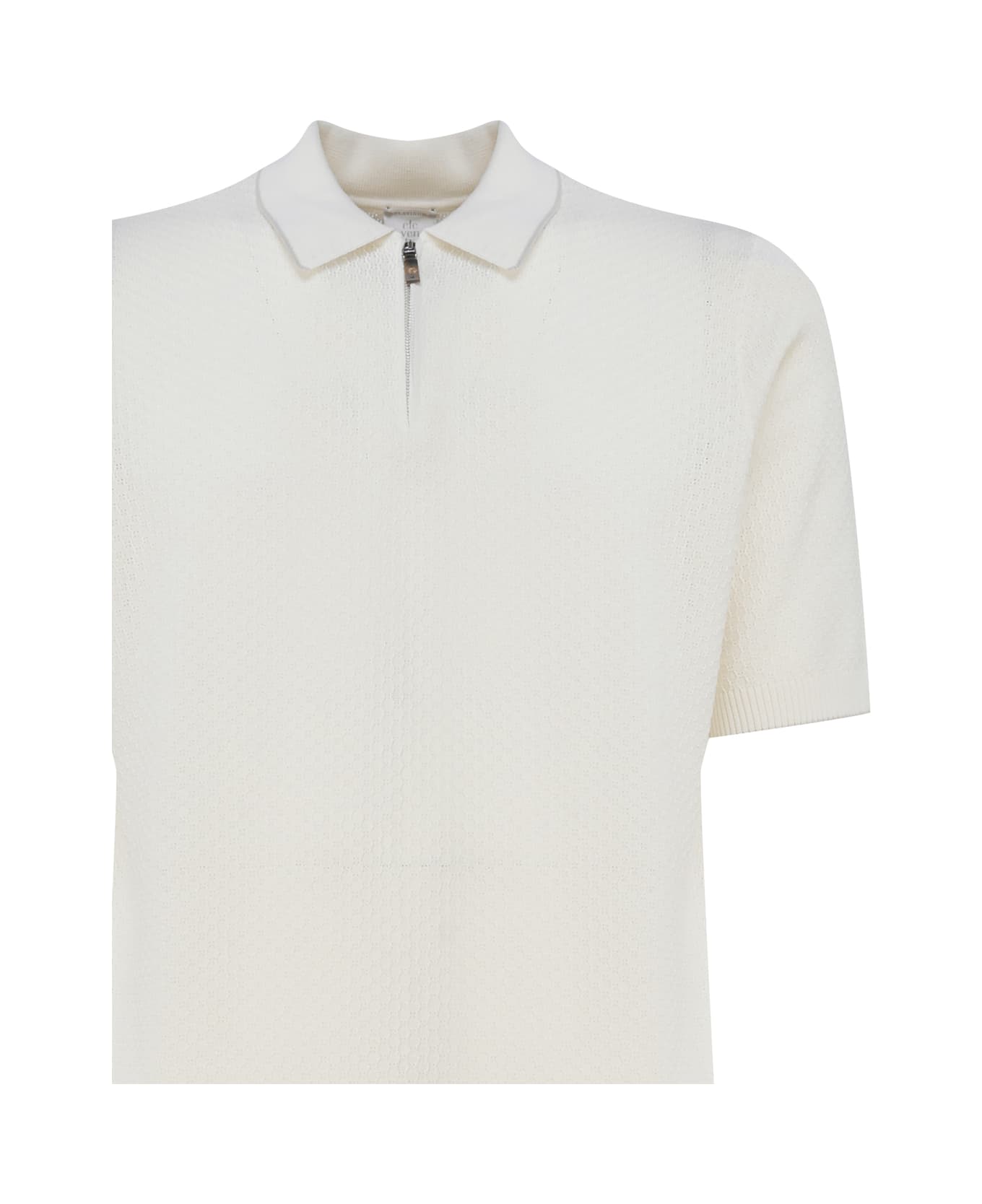 Eleventy Short-sleeved Polo Shirt - Cream