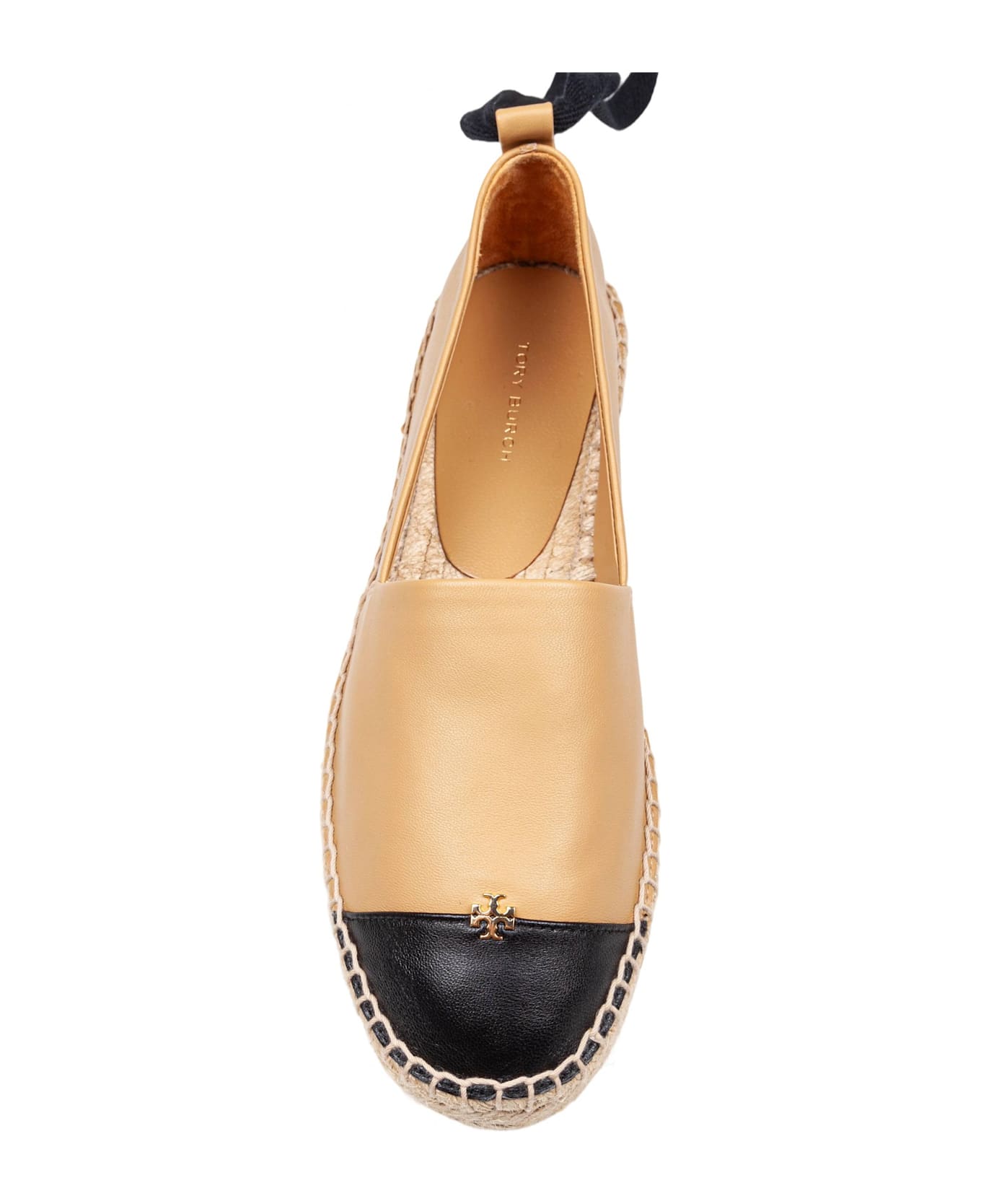 Tory Burch Leather Espadrille Color Ginger And Black - Ginger