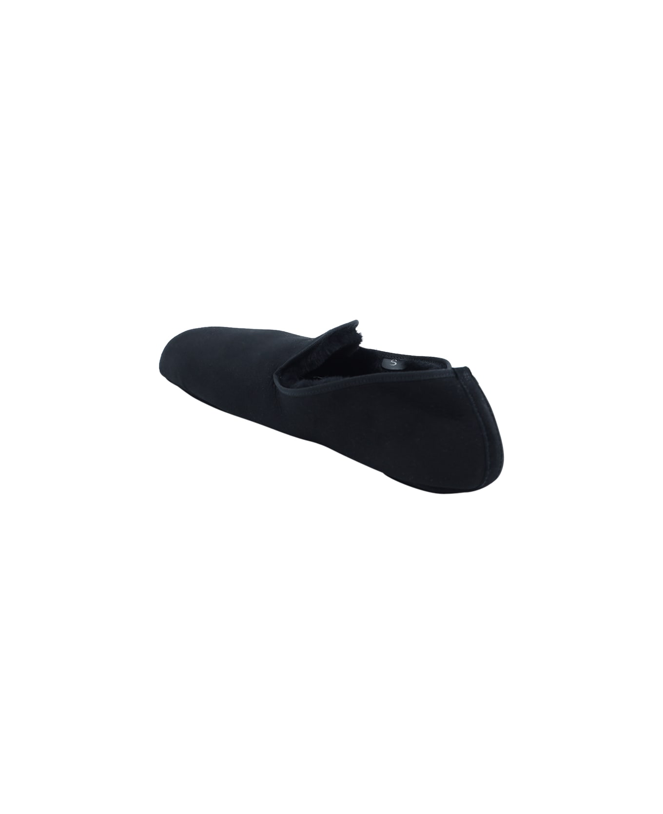 Henderson Baracco Slipper In Sheepskin - Black