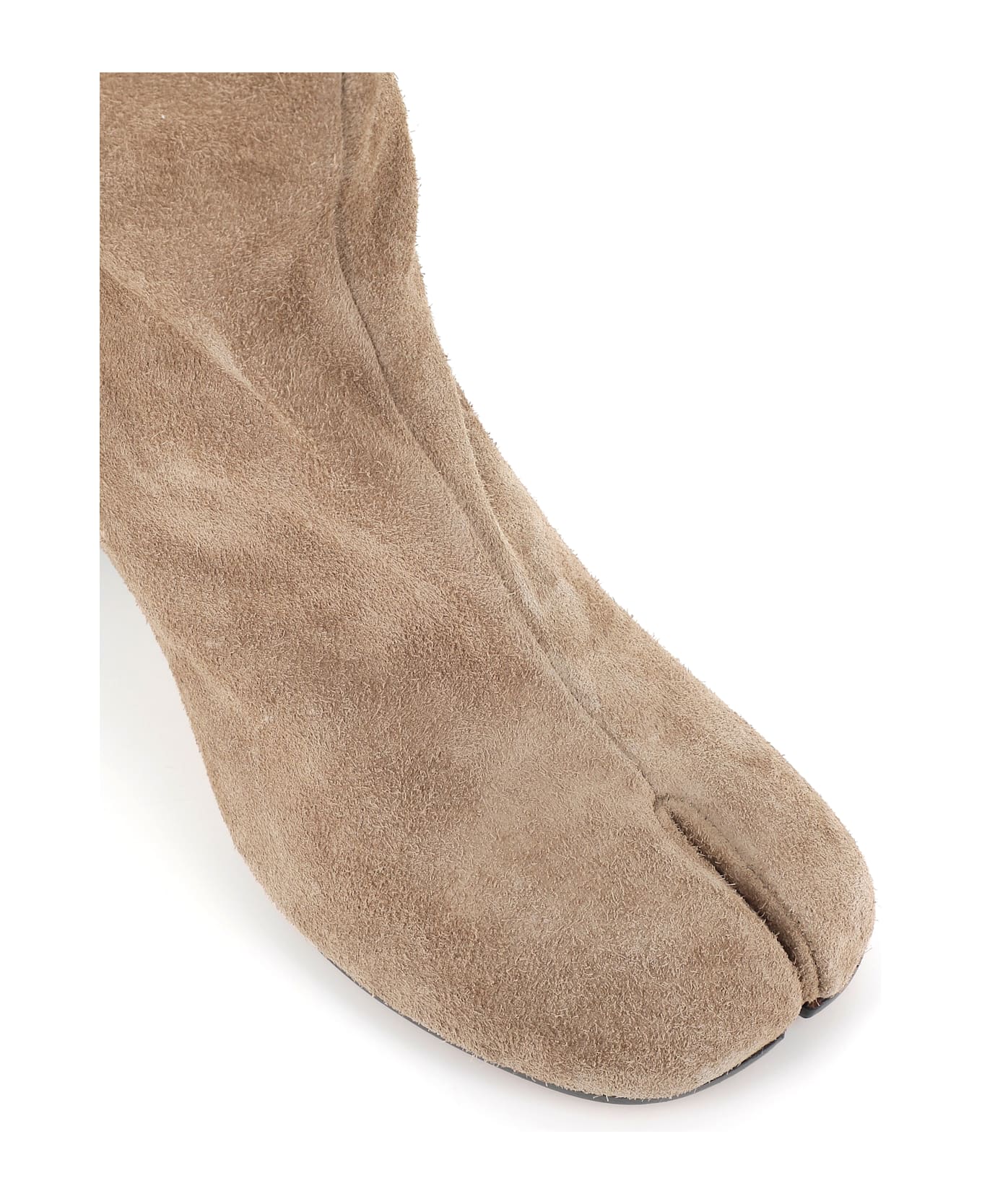 Maison Margiela Tabi Suede Ankle Boots - Beige