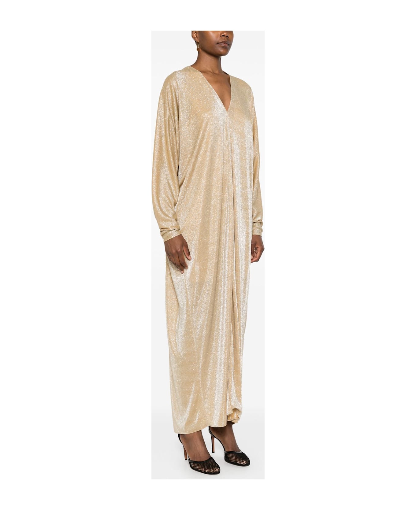 Lanvin Caftan V Neck Lurex - Sand