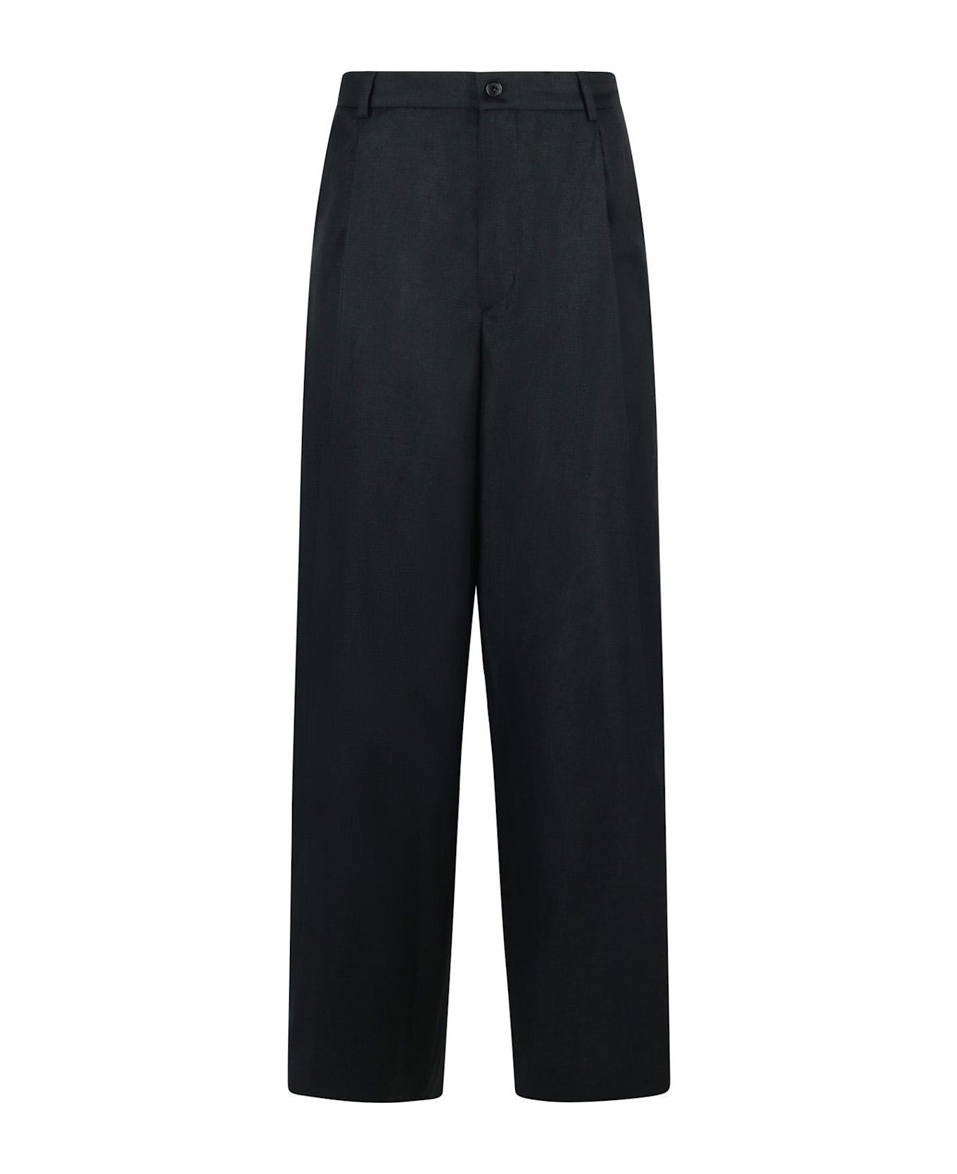 Dries Van Noten 
pepper
 Black Wool Blend Pants - Black