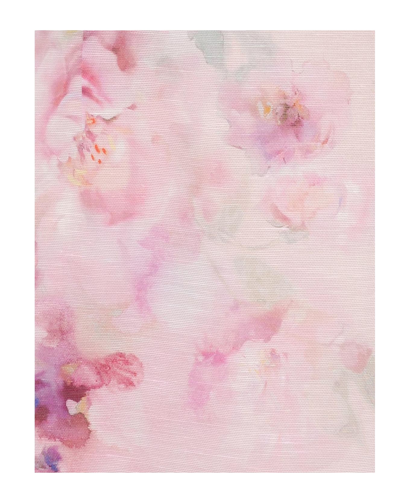 Zimmermann Pink Silk Linen Midi Dress - Pink