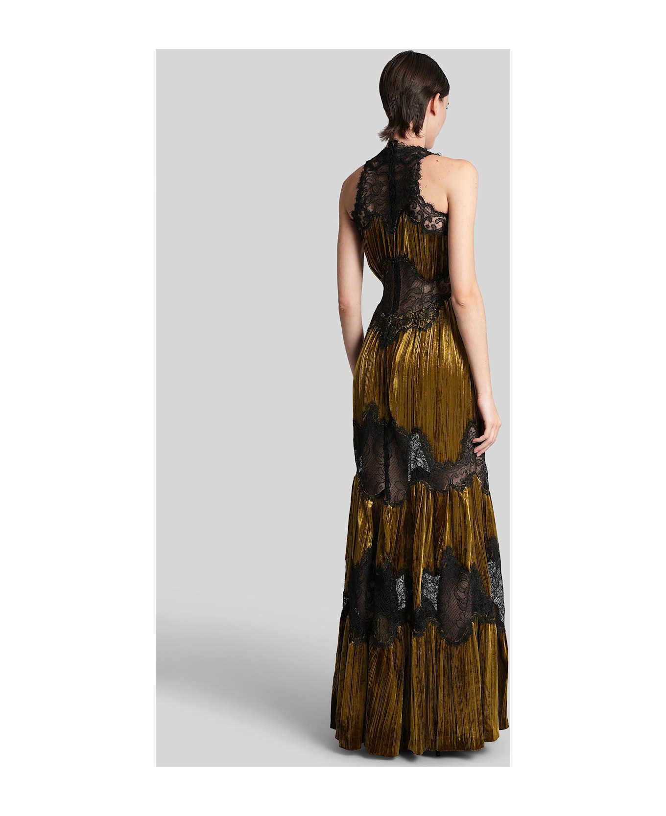 Costarellos Nassia Long Dress In Brown Viscose - brown