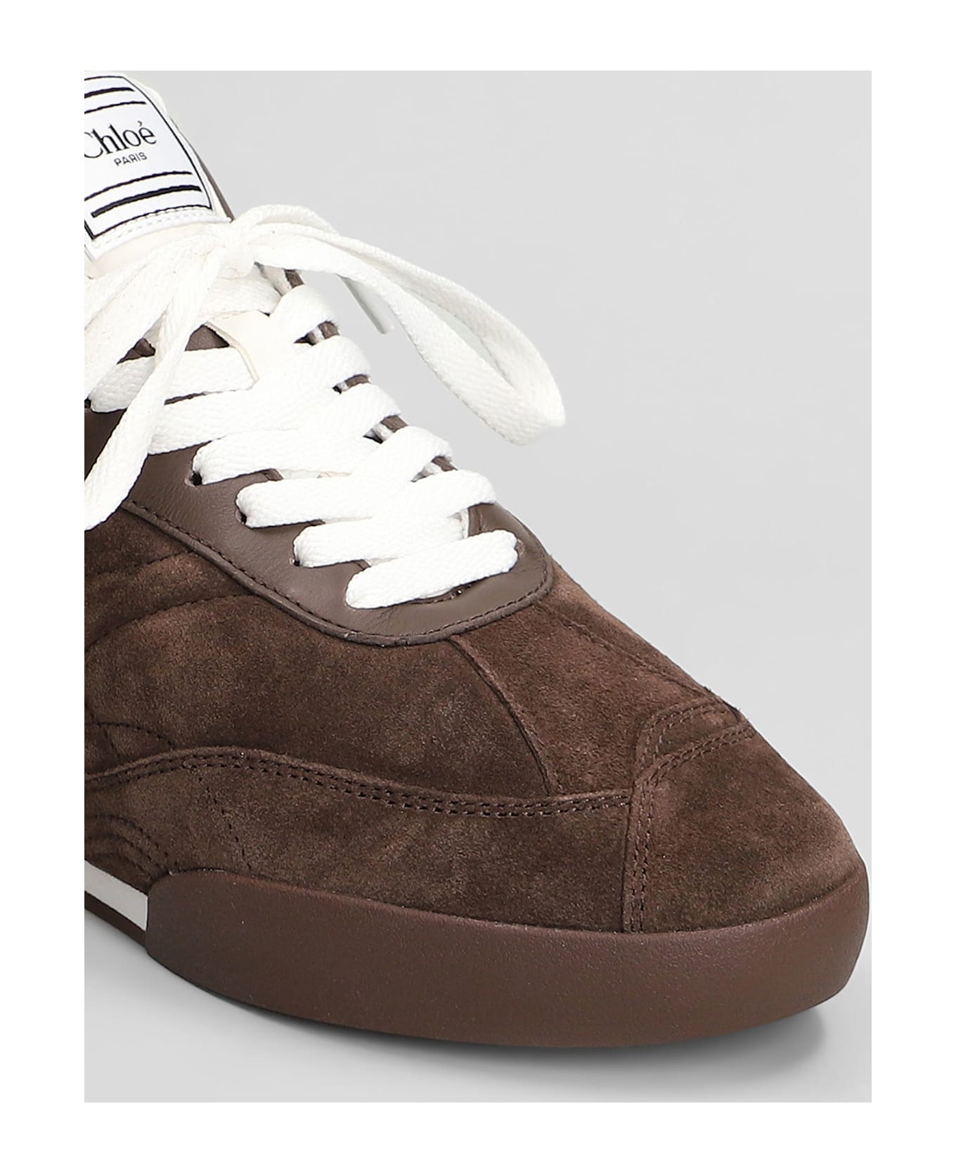 Chloé Kick Sneakers In Brown Suede - brown