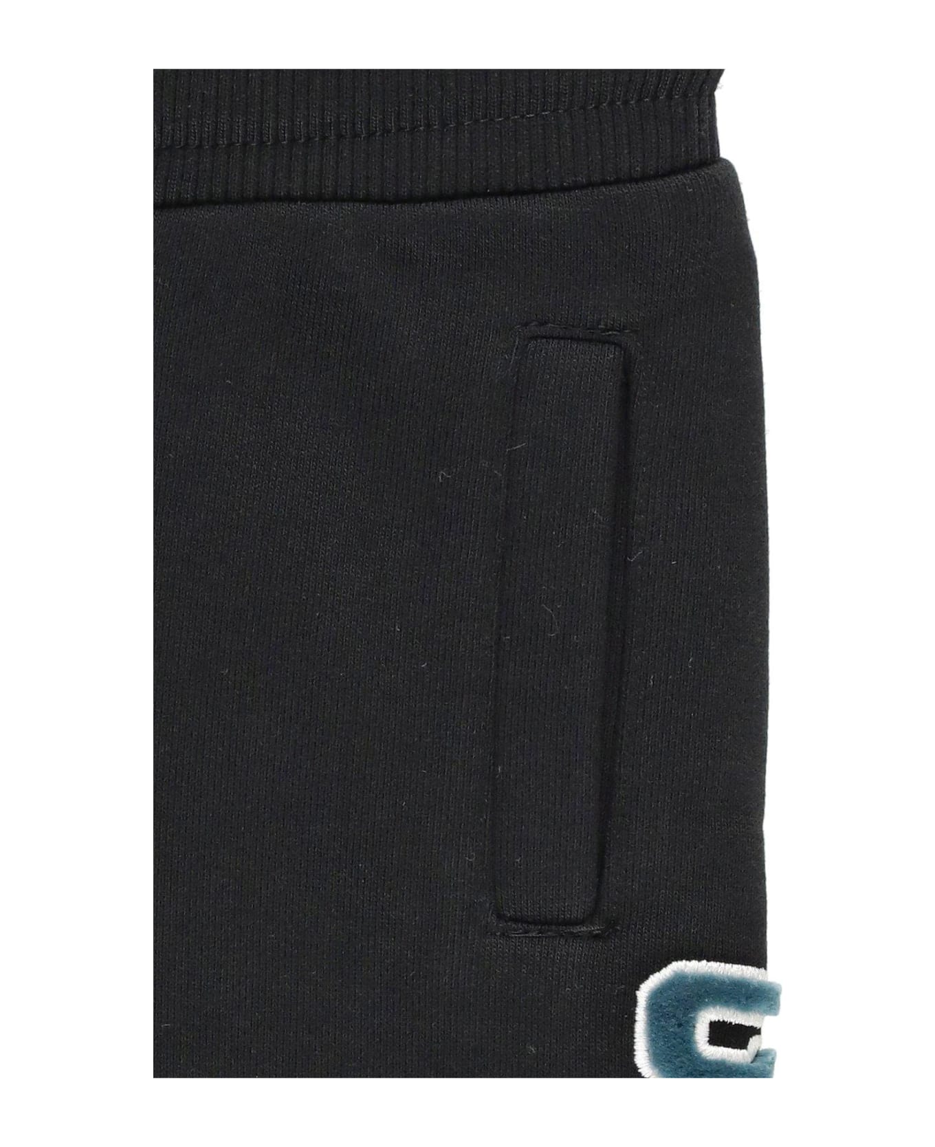 Givenchy Logo Flocked Drawstring Track Pants - BLACK