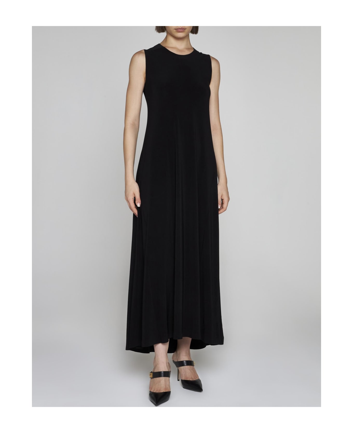 Norma Kamali Jersey Long Dress - Black ワンピース＆ドレス
