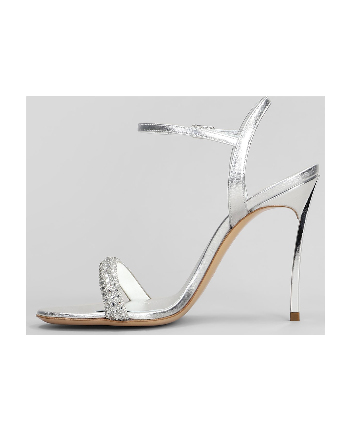 Casadei Julia Stratosphere Sandals In Silver Leather - silver