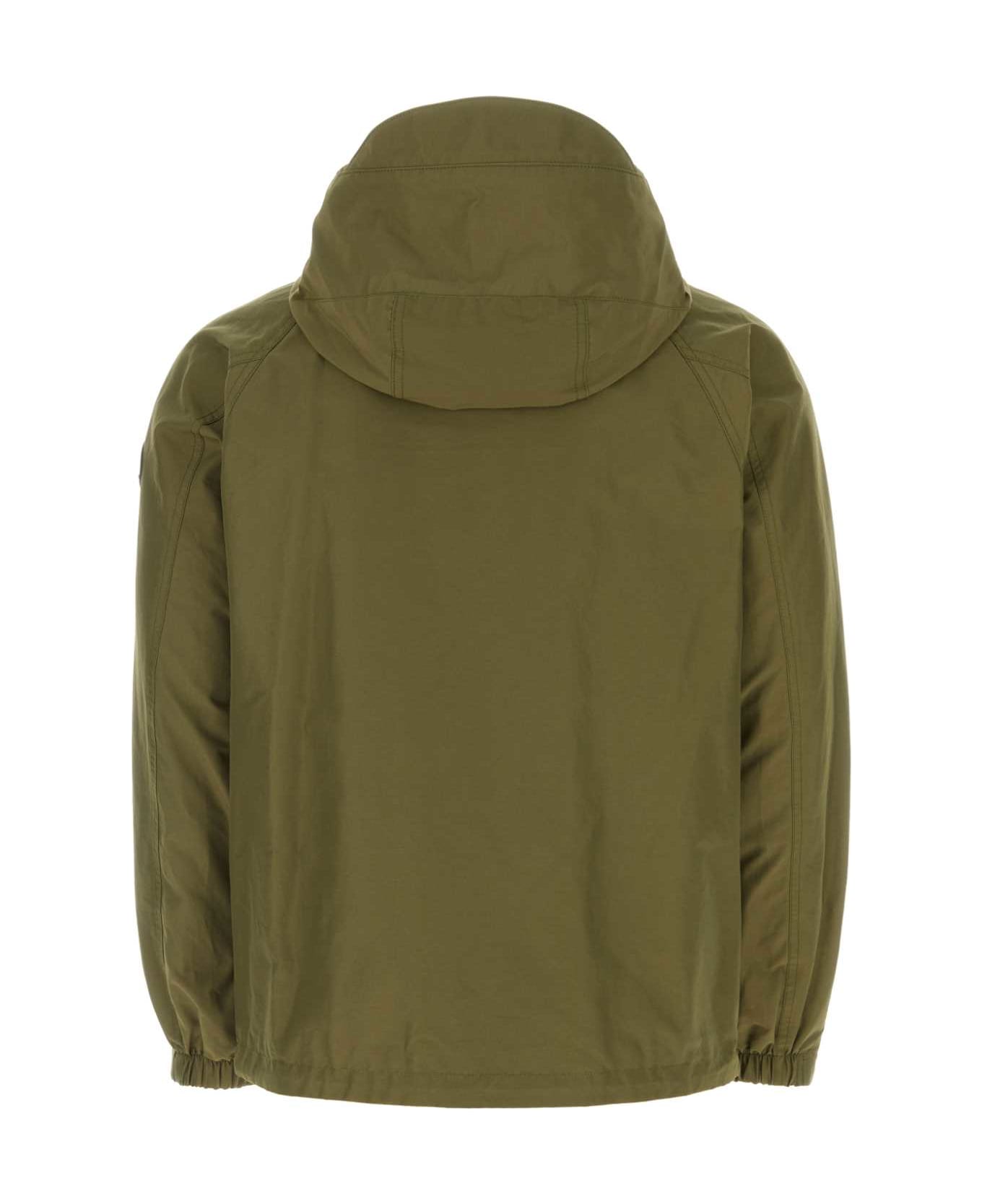 Woolrich Army Green Cotton Blend Cruiser Jacket - LKO ジャケット