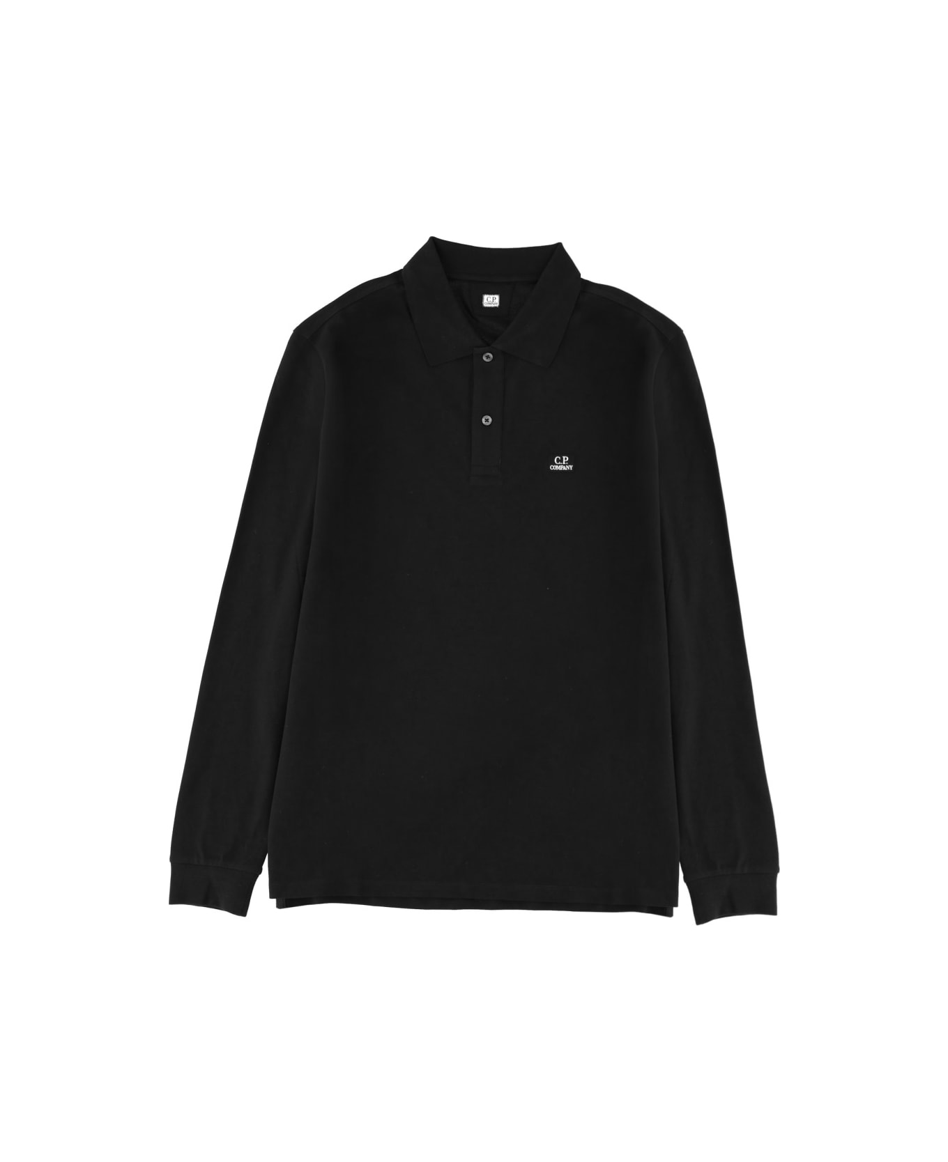 C.P. Company Polo With Logo - BLACK