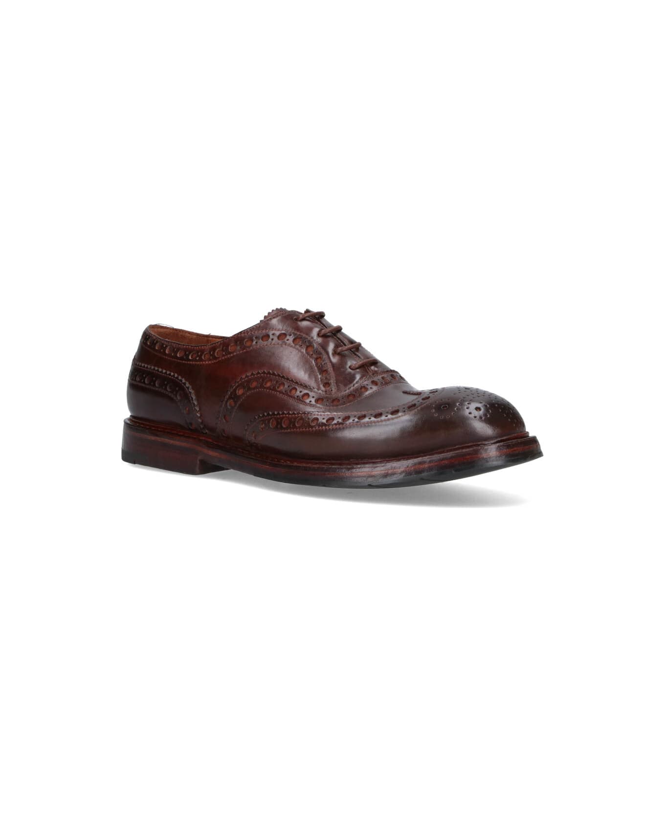 Premiata Calf Leather Derby Shoes - Brown