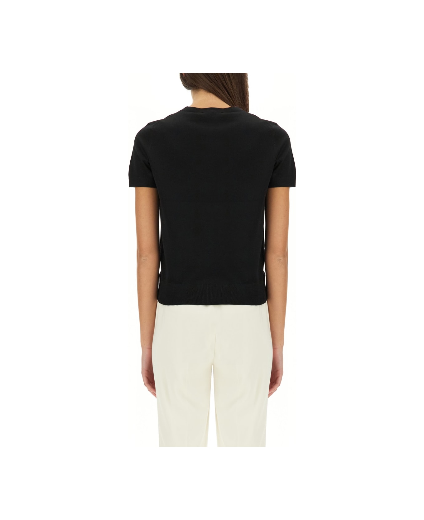 Theory Knitted Tops. - BLACK
