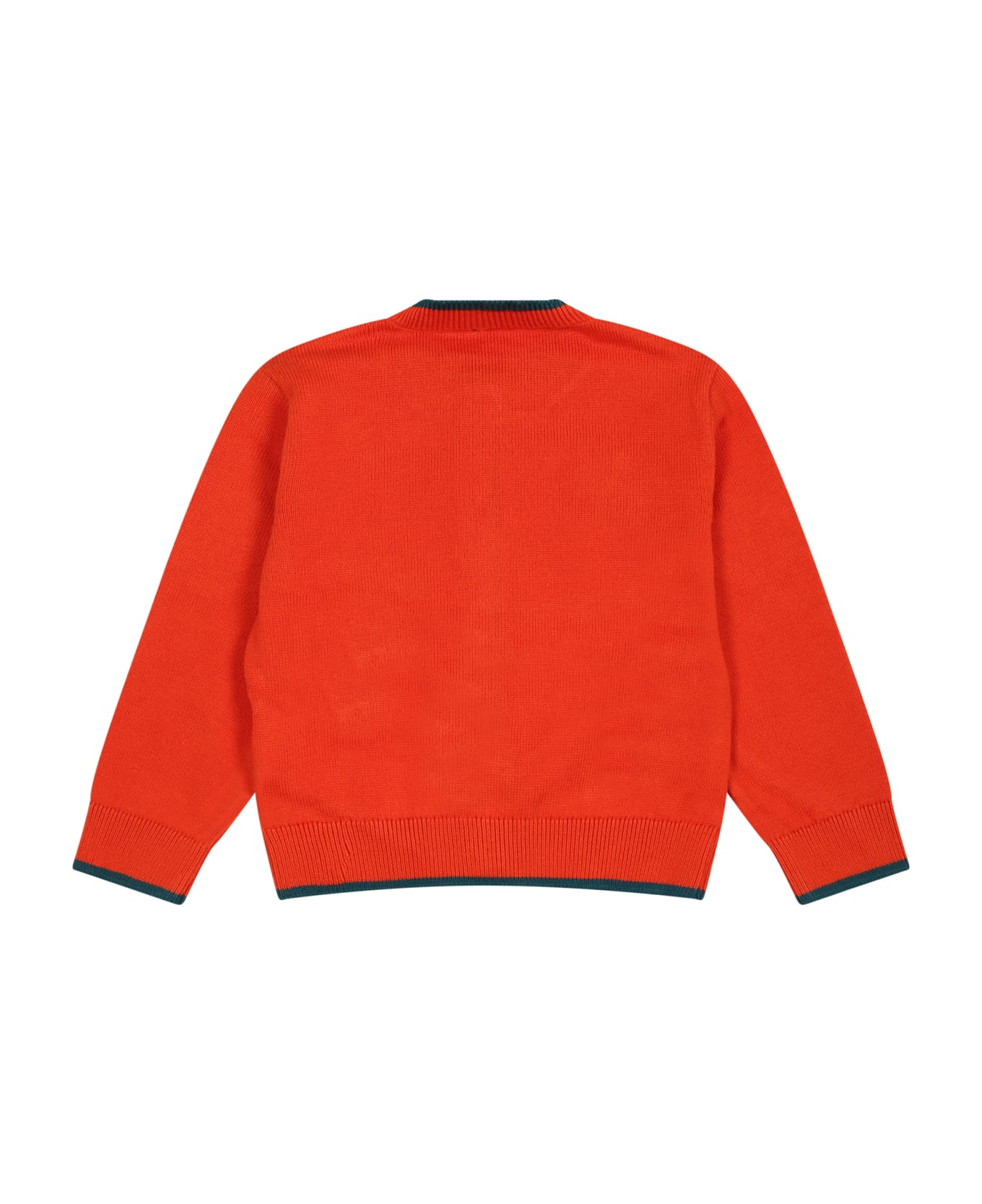 Stella McCartney Kids Red Cardigan For Baby Girl With Flowers - Red