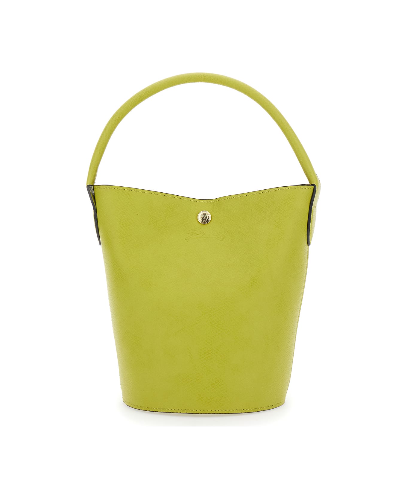 Longchamp 
epure
 Yellow Bucket Bag With Logo Plaque On The Front And Snap Closure In Leather Woman - Yellow
