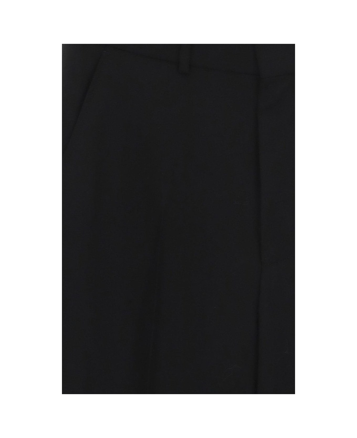 Casablanca Mid-rise Wide-leg Trousers - Black