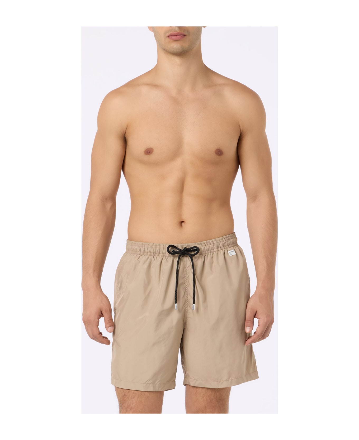 MC2 Saint Barth Man Lightweight Fabric Beige Swim Shorts Lighting Pantone | Pantone® Special Edition - WHITE