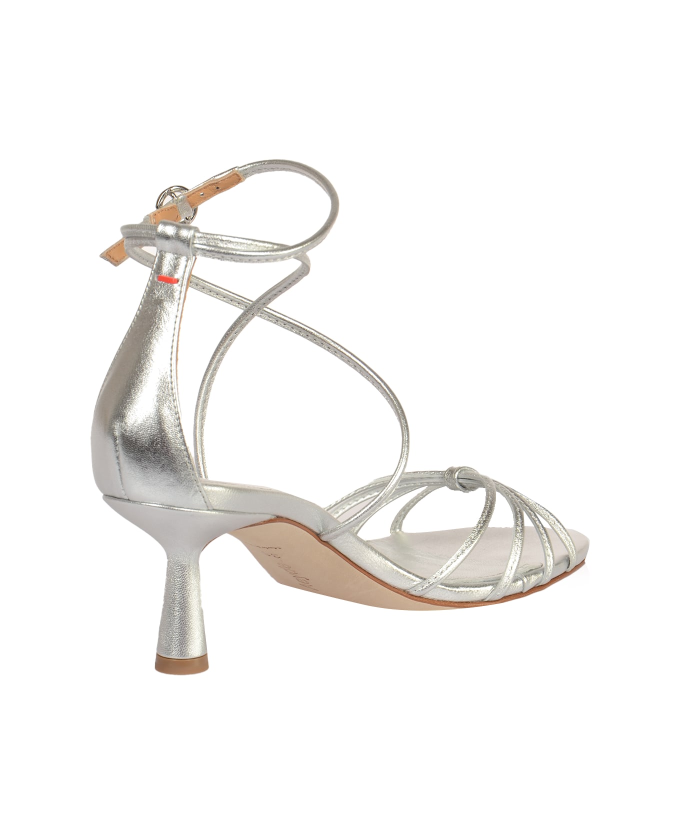aeyde Luella Laminated Sandals - Silver