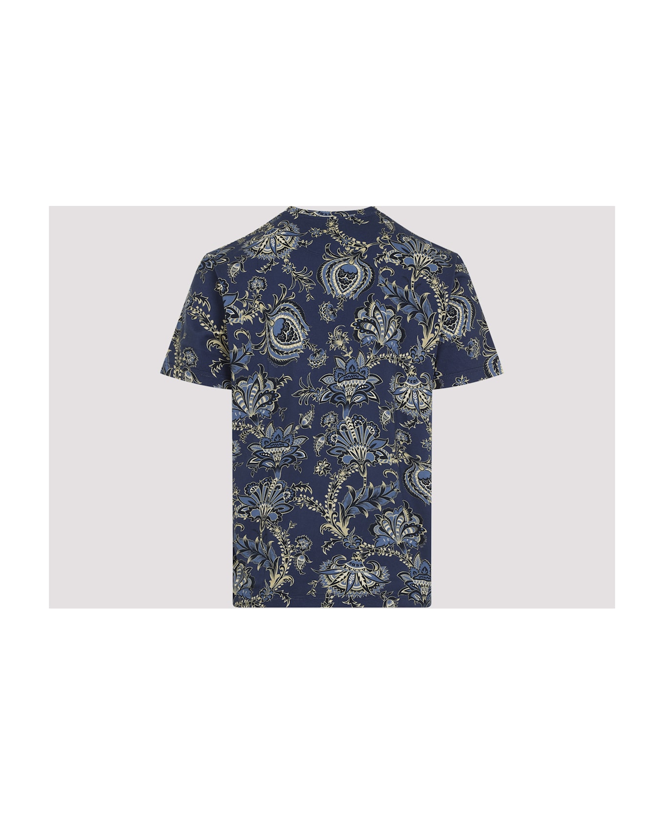 Etro Roma T-shirt - Print On Blue Base