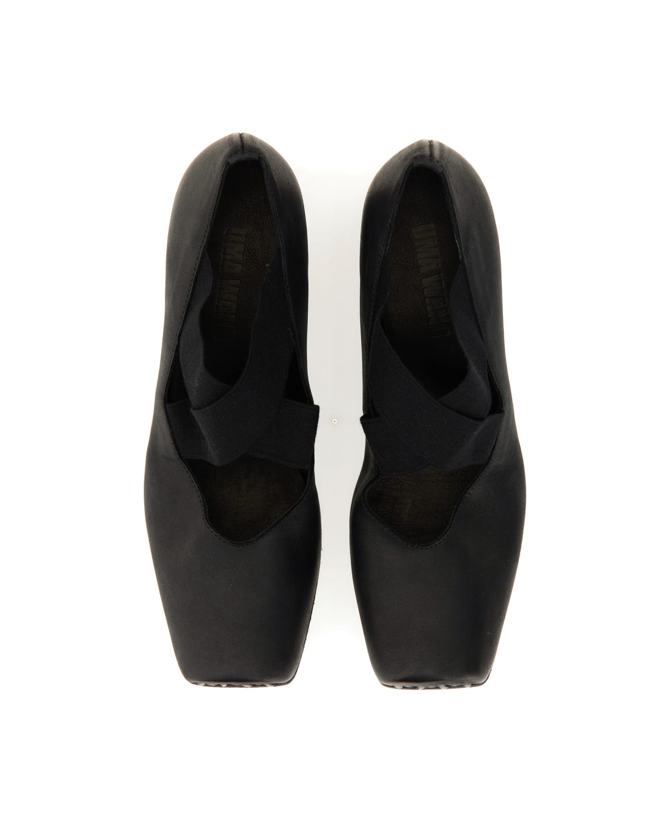 Uma Wang Leather Ballerina - BLACK