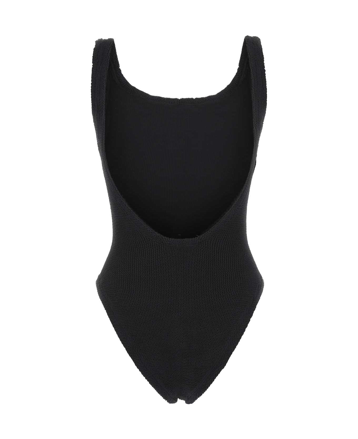 Hunza G Black Stretch Nylon Swimsuit - BLACK