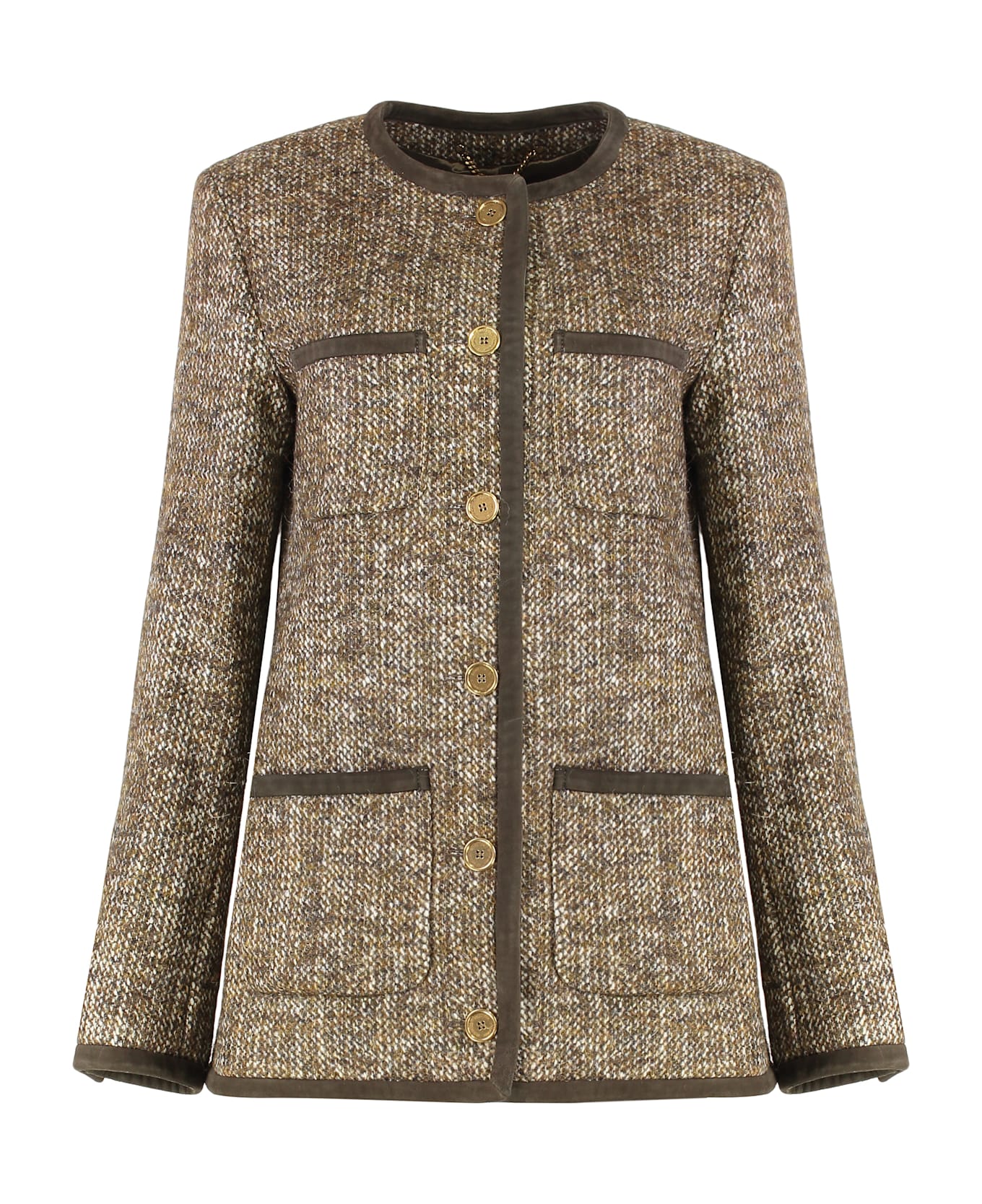 Golden Goose Wool Tweed Jacket - brown