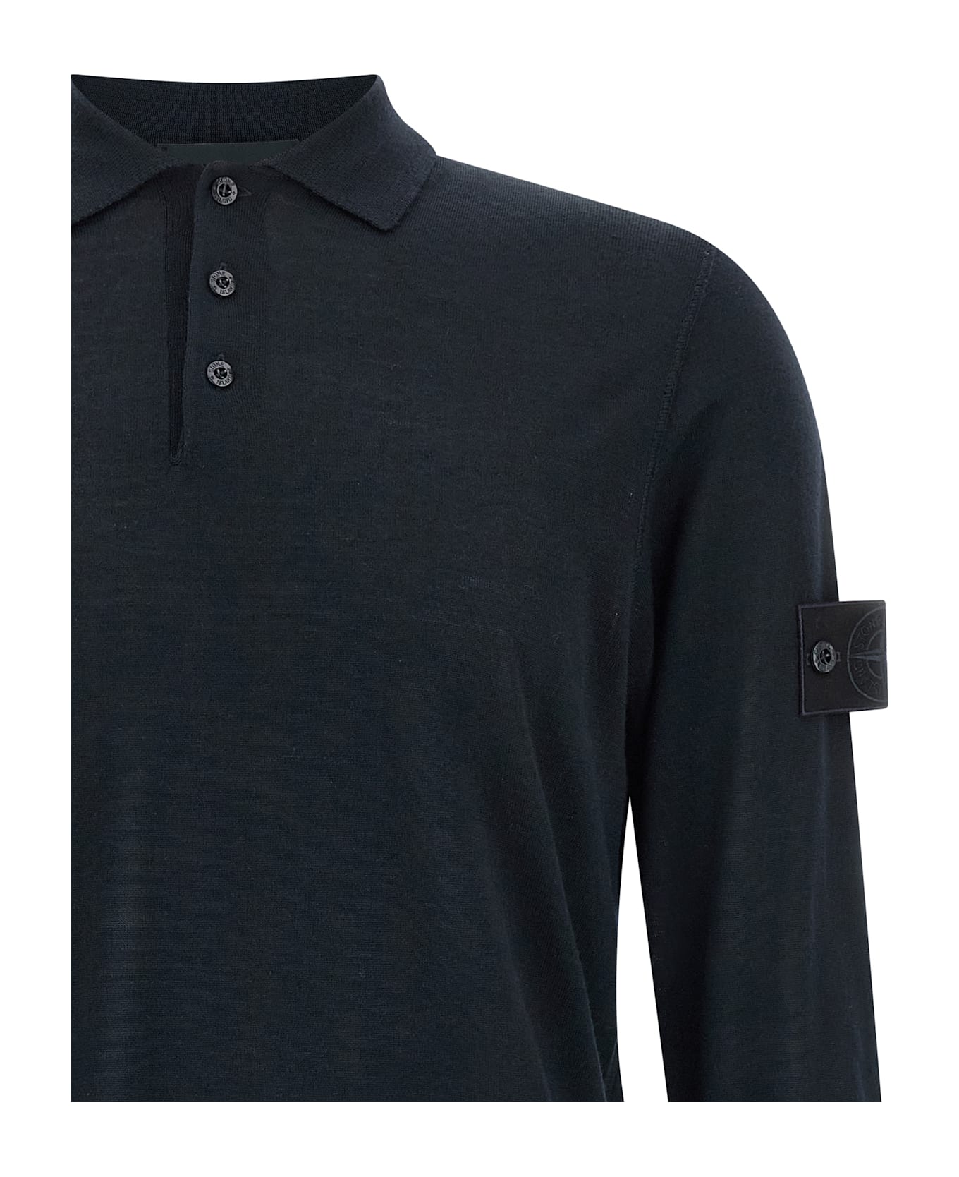 Stone Island Wool Polo Shirt - Blue