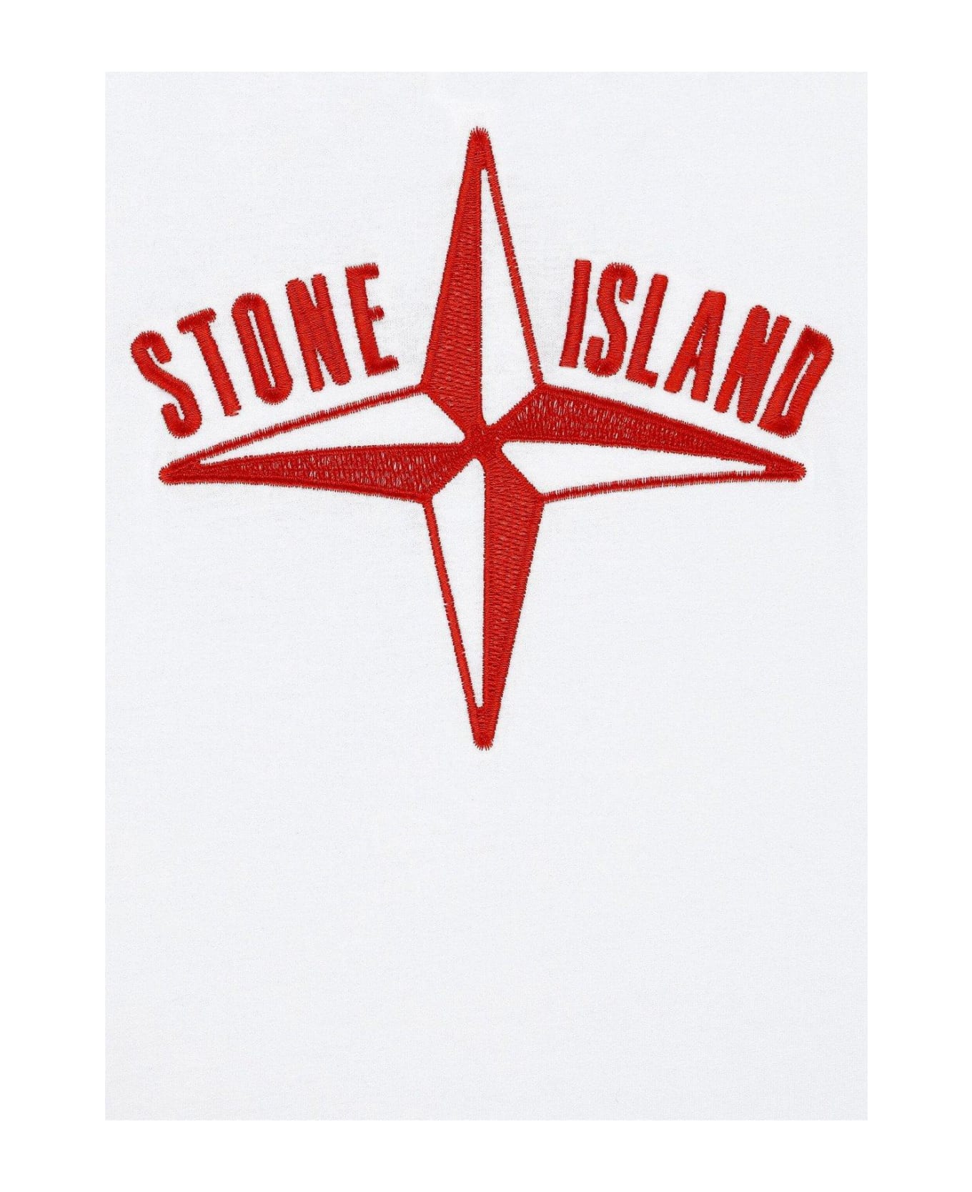 Stone Island Logo-embroidered Crewneck T-shirt