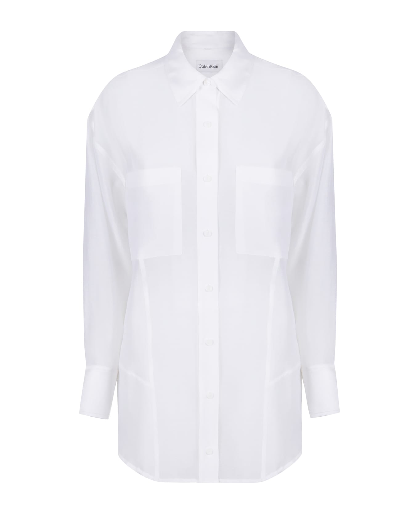 Calvin Klein Crêpe Shirt - White シャツ