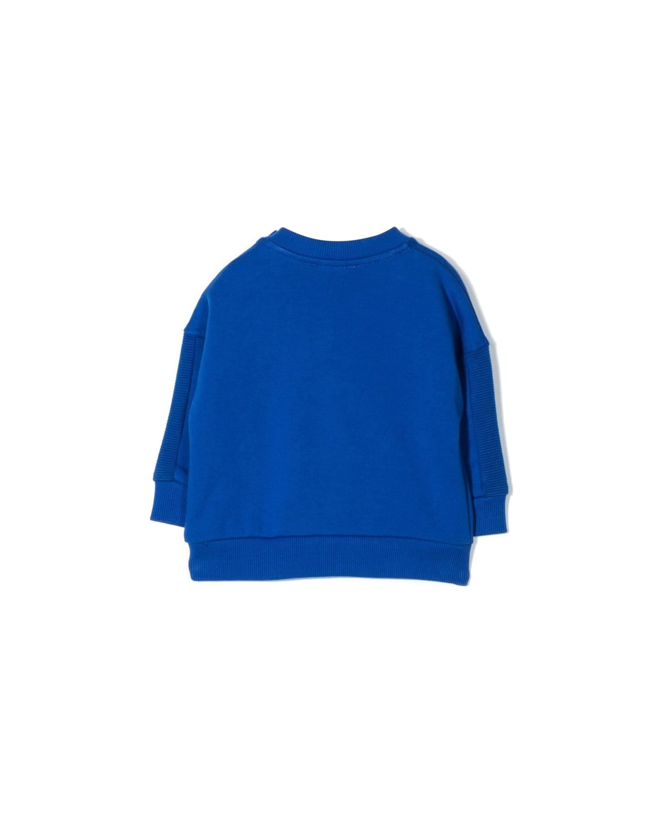 Moschino Felpa In Cotone Con Logo - BLUE