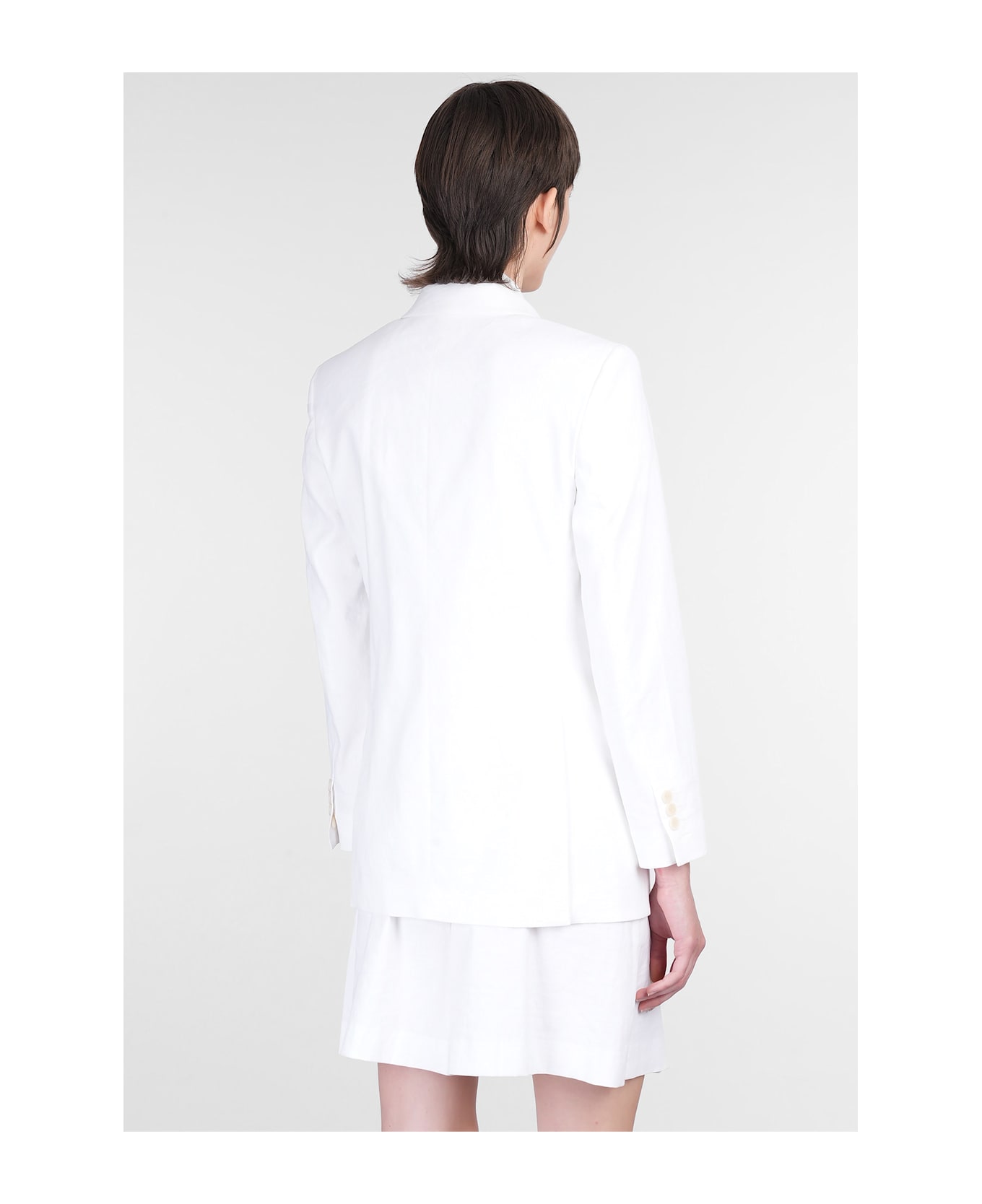 Theory Blazer In White Linen - white