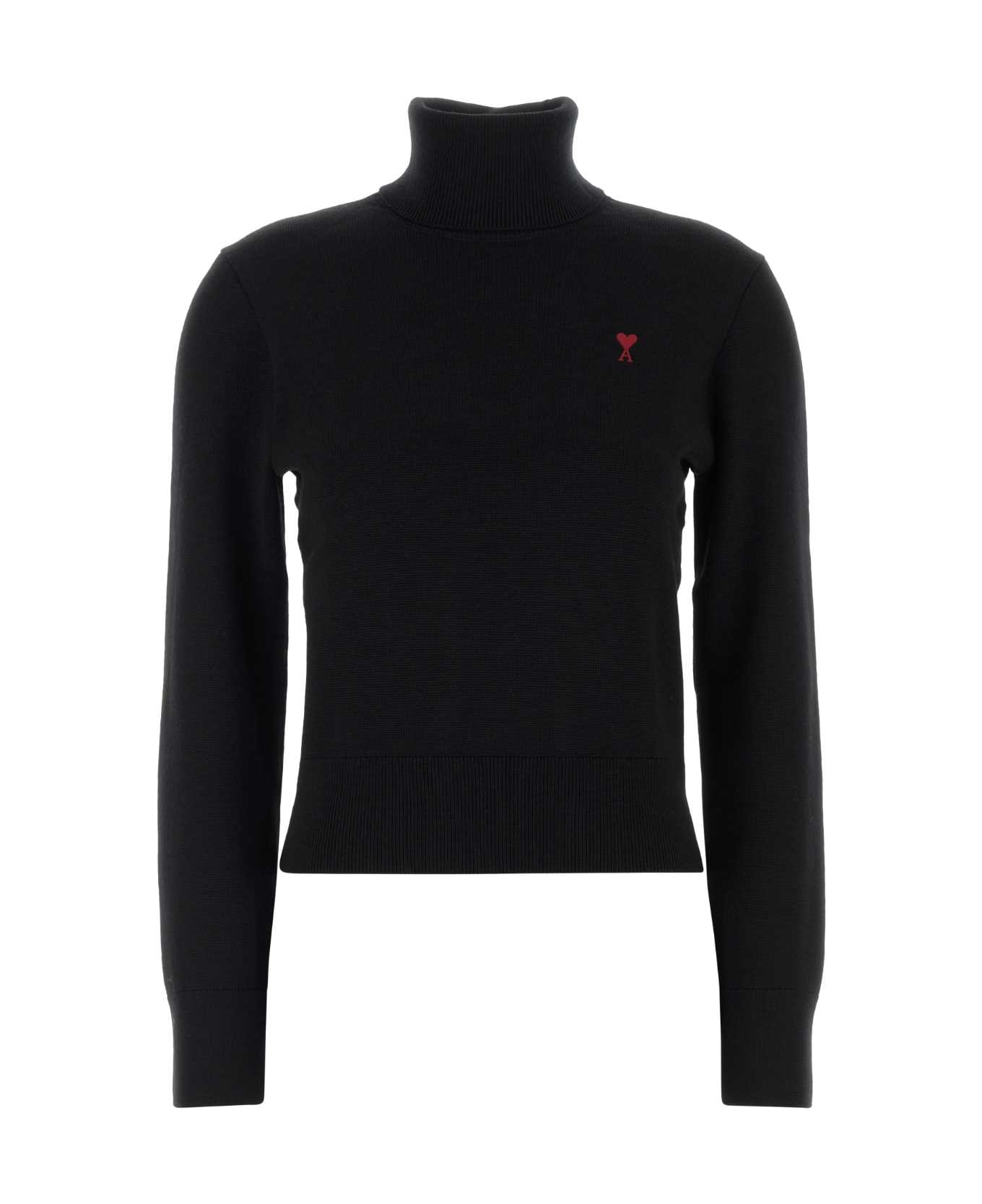 Ami Alexandre Mattiussi Black Wool Sweater - NOIRROUGE