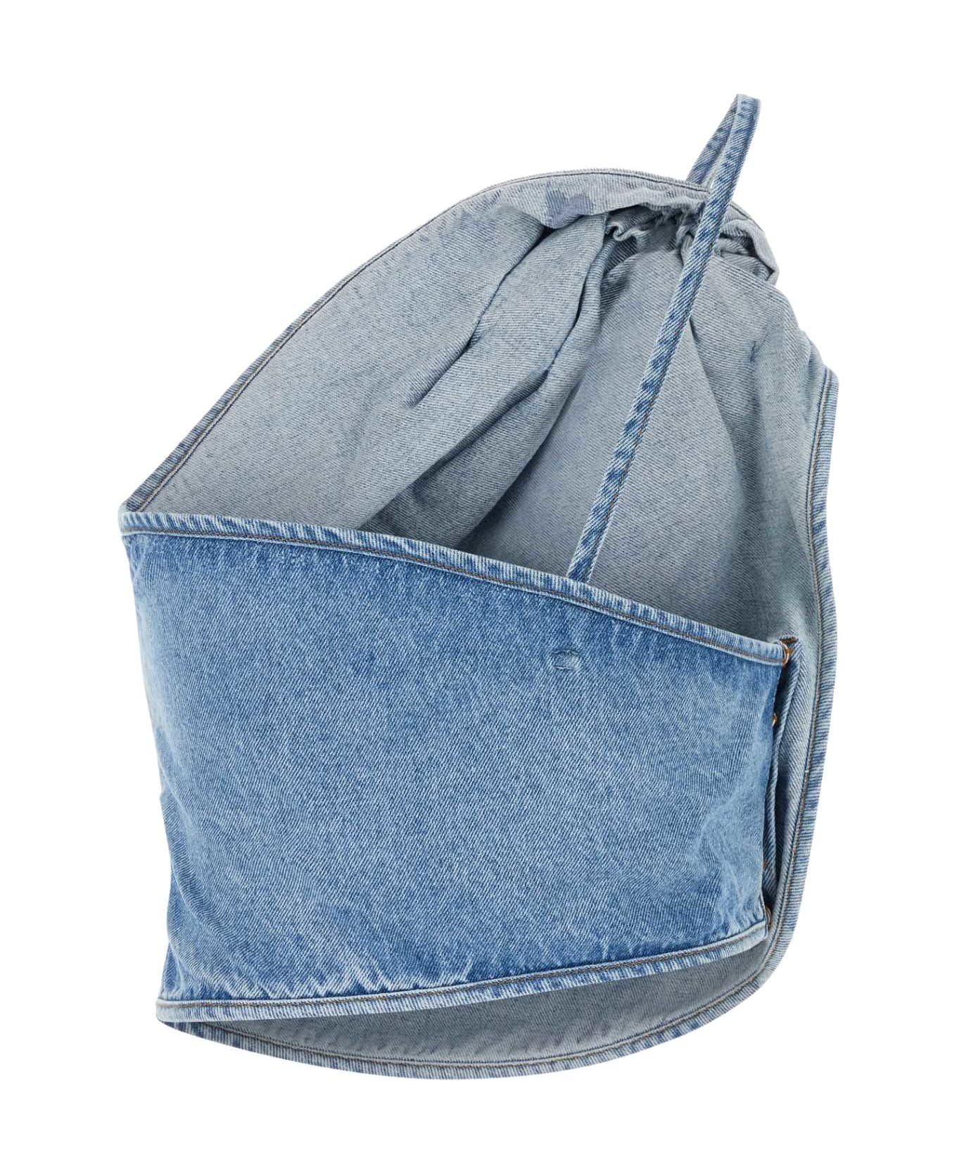 Magda Butrym Denim Top - LIGHTBLUE