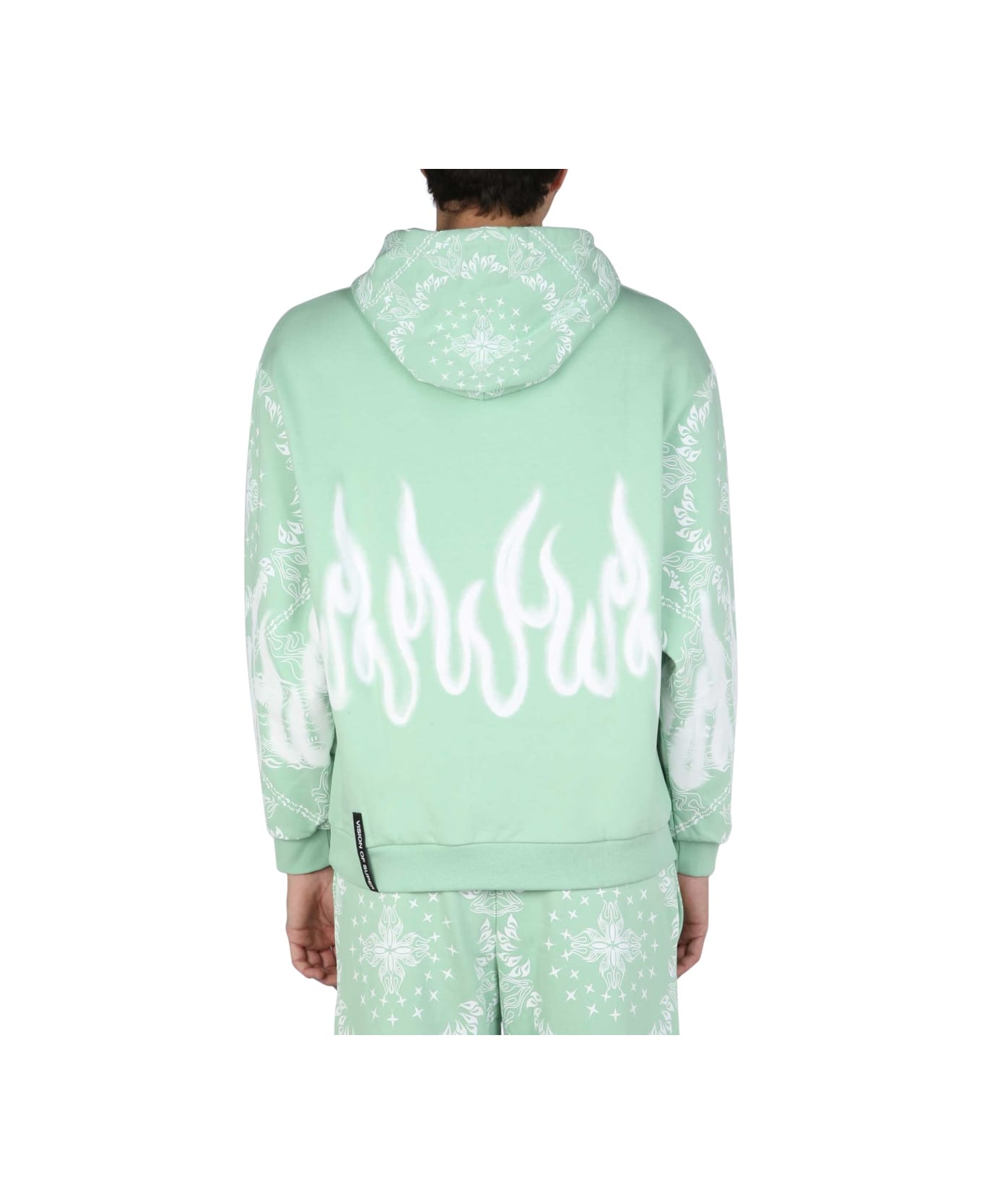 Vision of Super Sweatshirt With Paisley Pattern - GREEN