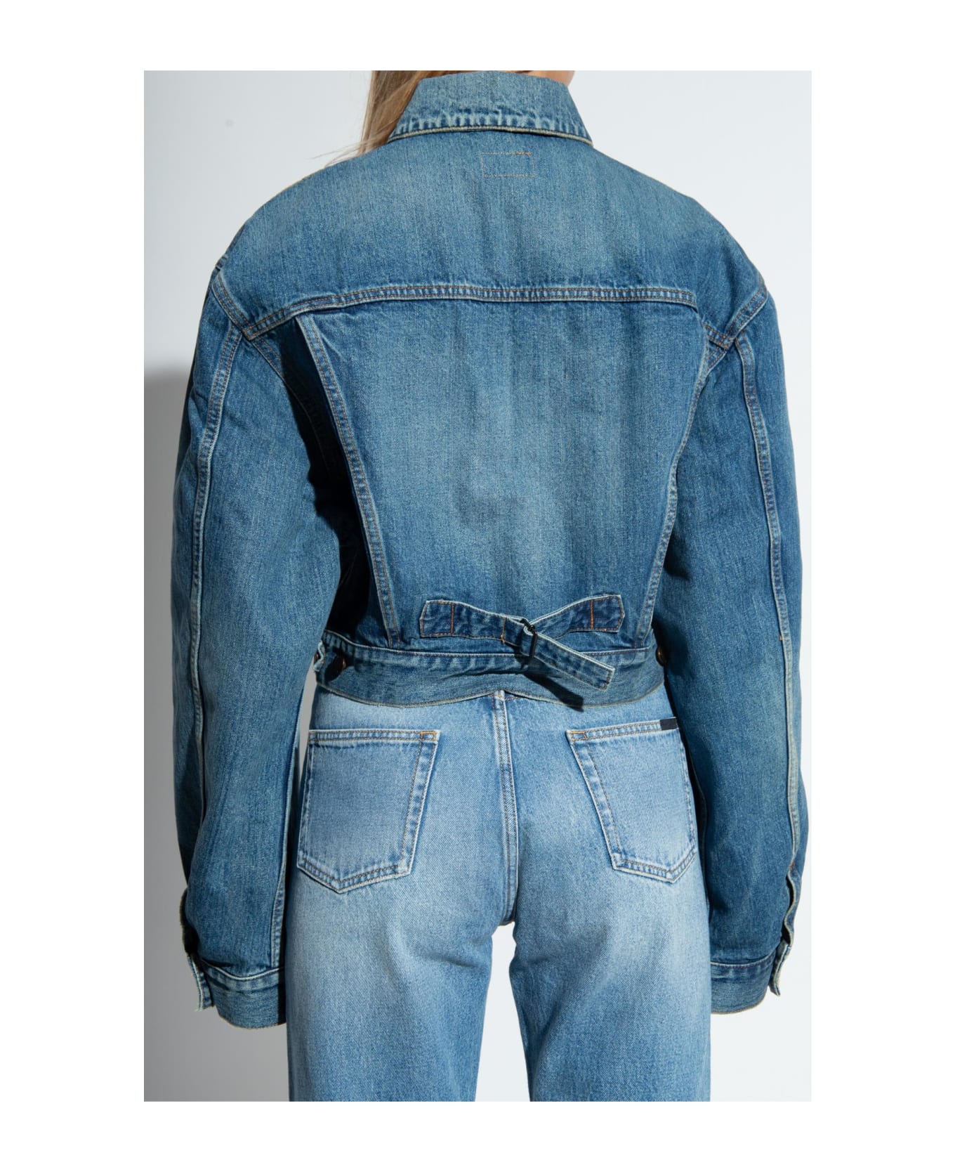 Saint Laurent 80s Vintage Blue Denim Jacket - Blue