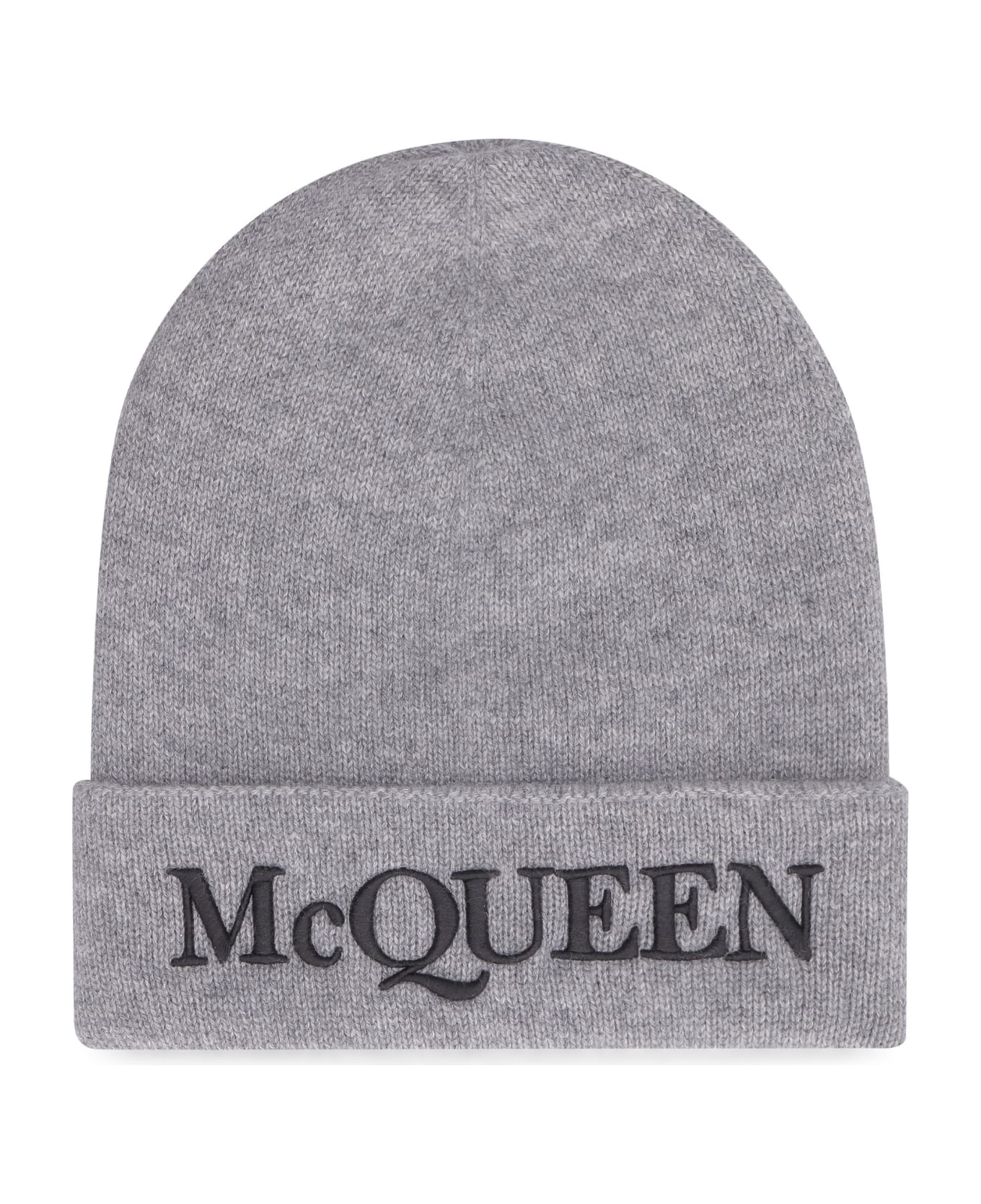 Alexander McQueen Knitted Beanie Hat - grey 帽子