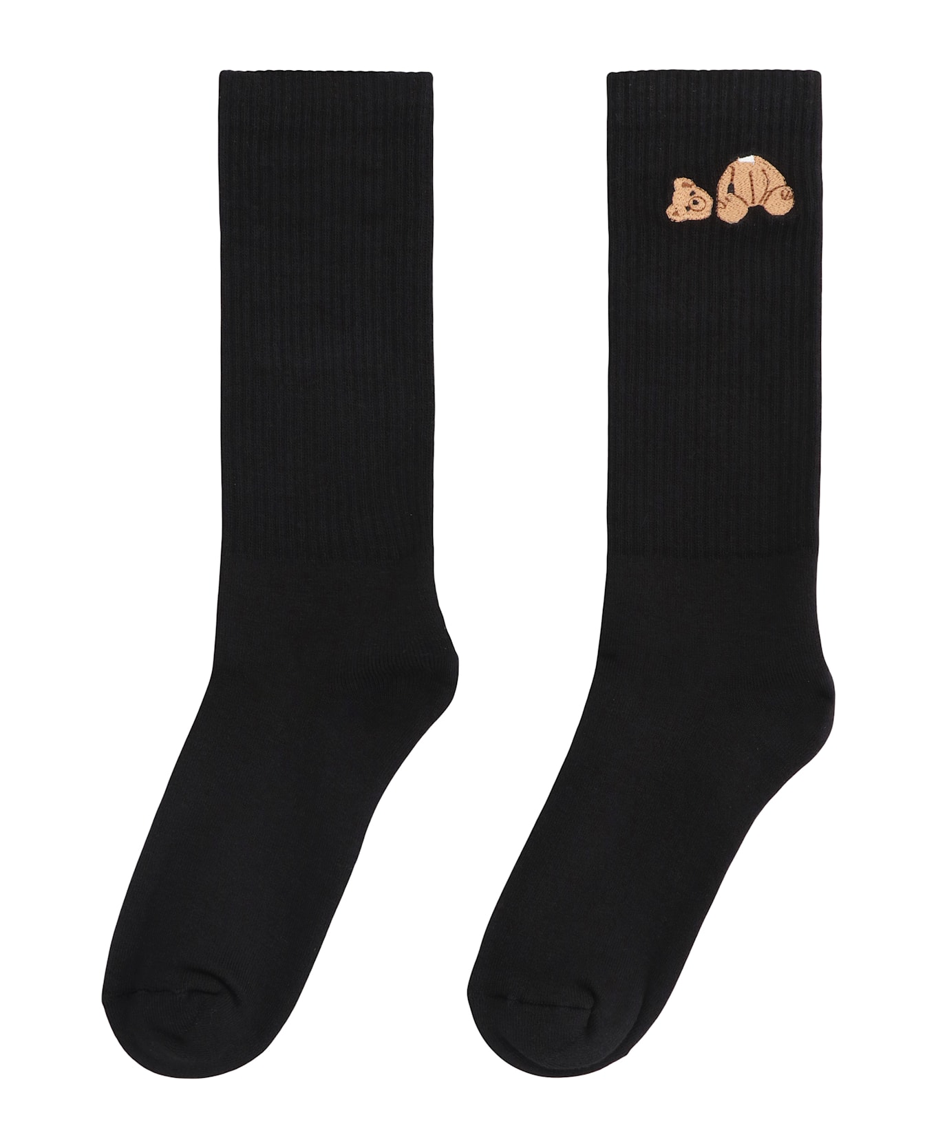 Palm Angels Socks Made Of Cotton Blend - black