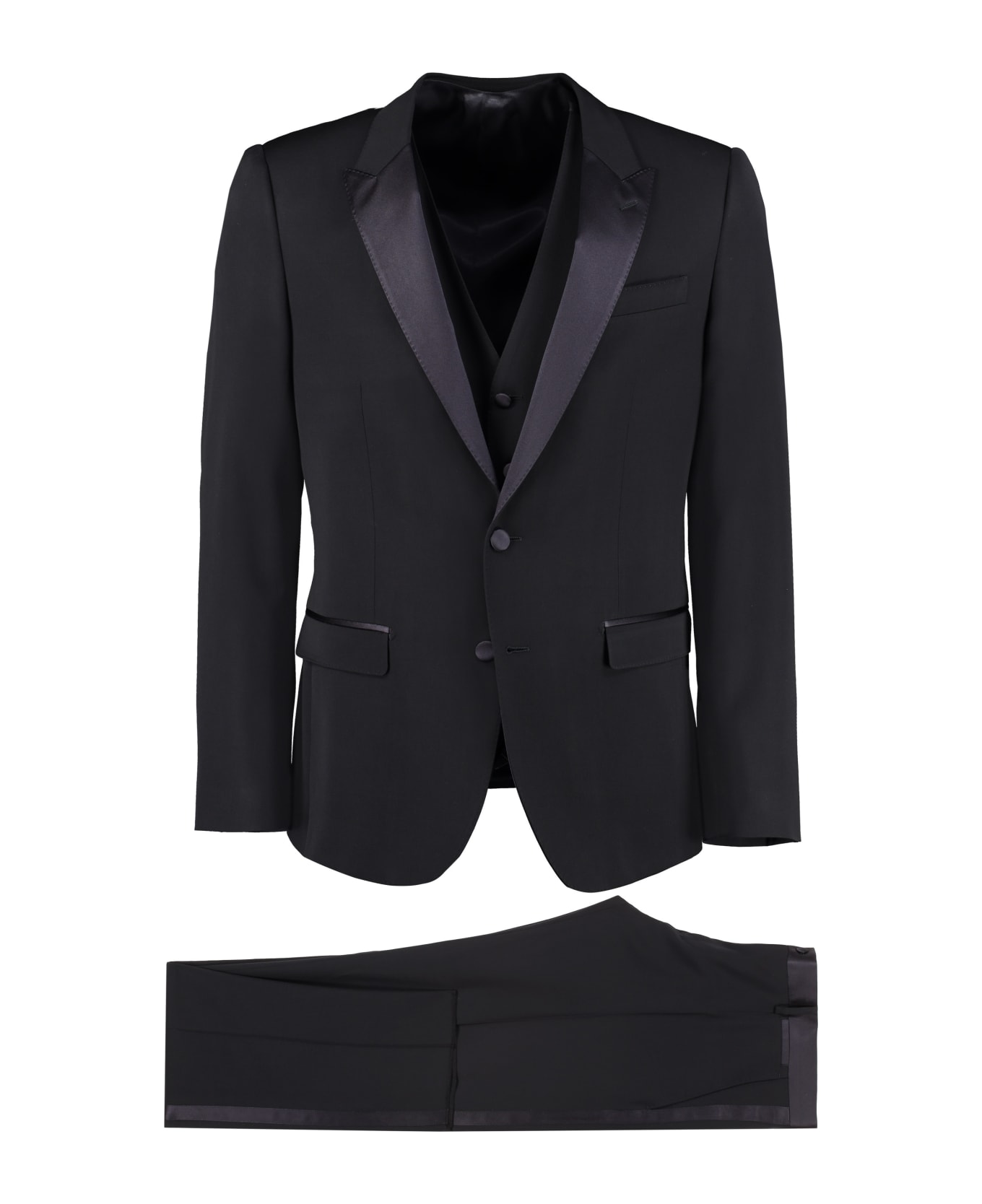 Dolce & Gabbana Martini Three-piece Wool Suit - Blu
