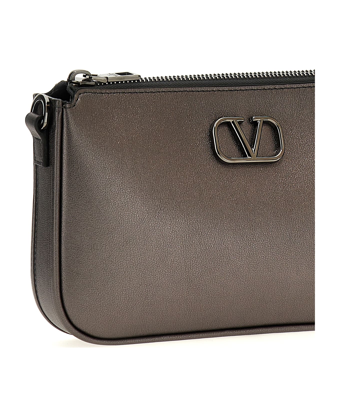 Valentino Garavani 'vlogo Signature' Shoulder Bag - Gray