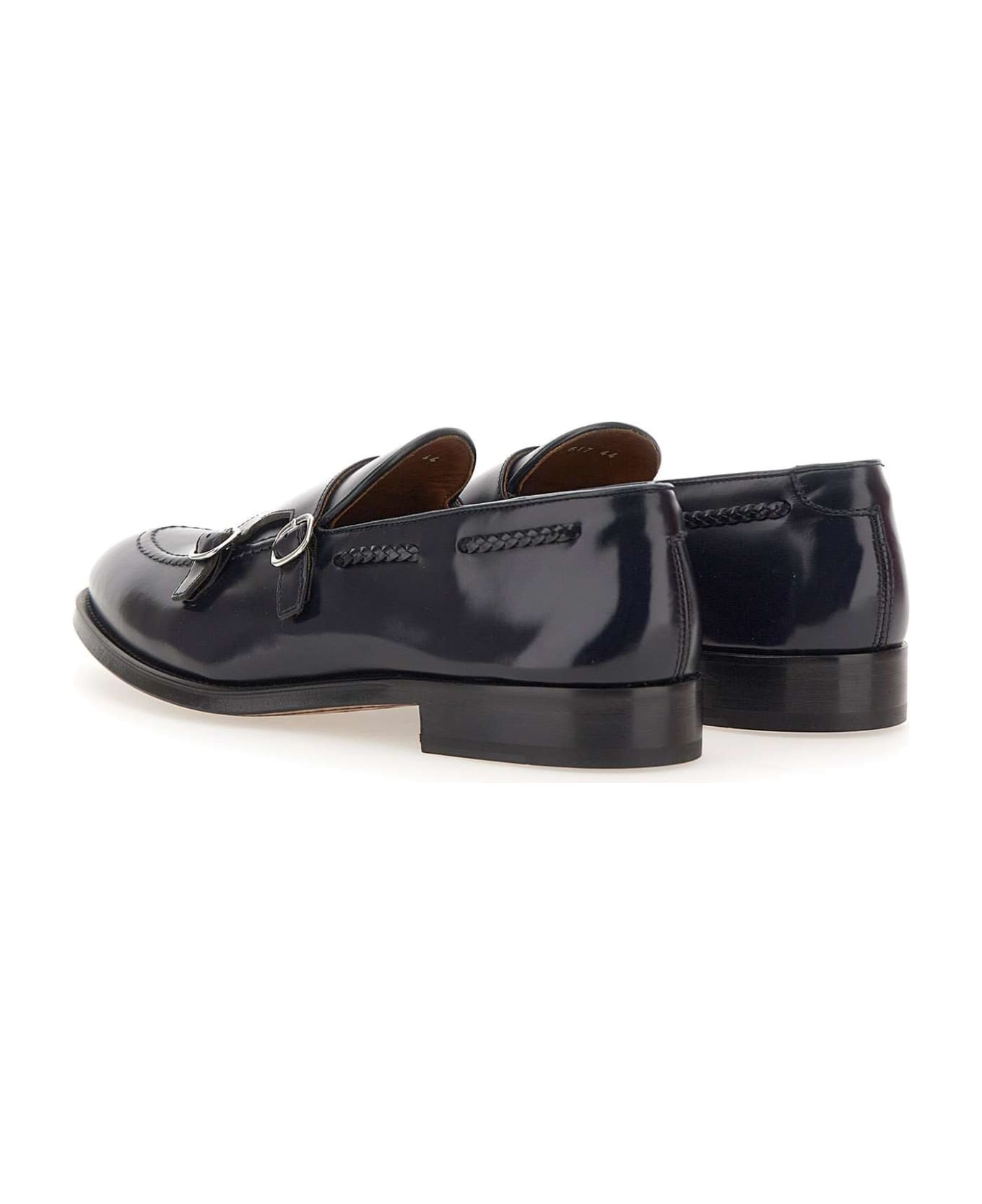 Doucal's Leather Moccasins - BLACK