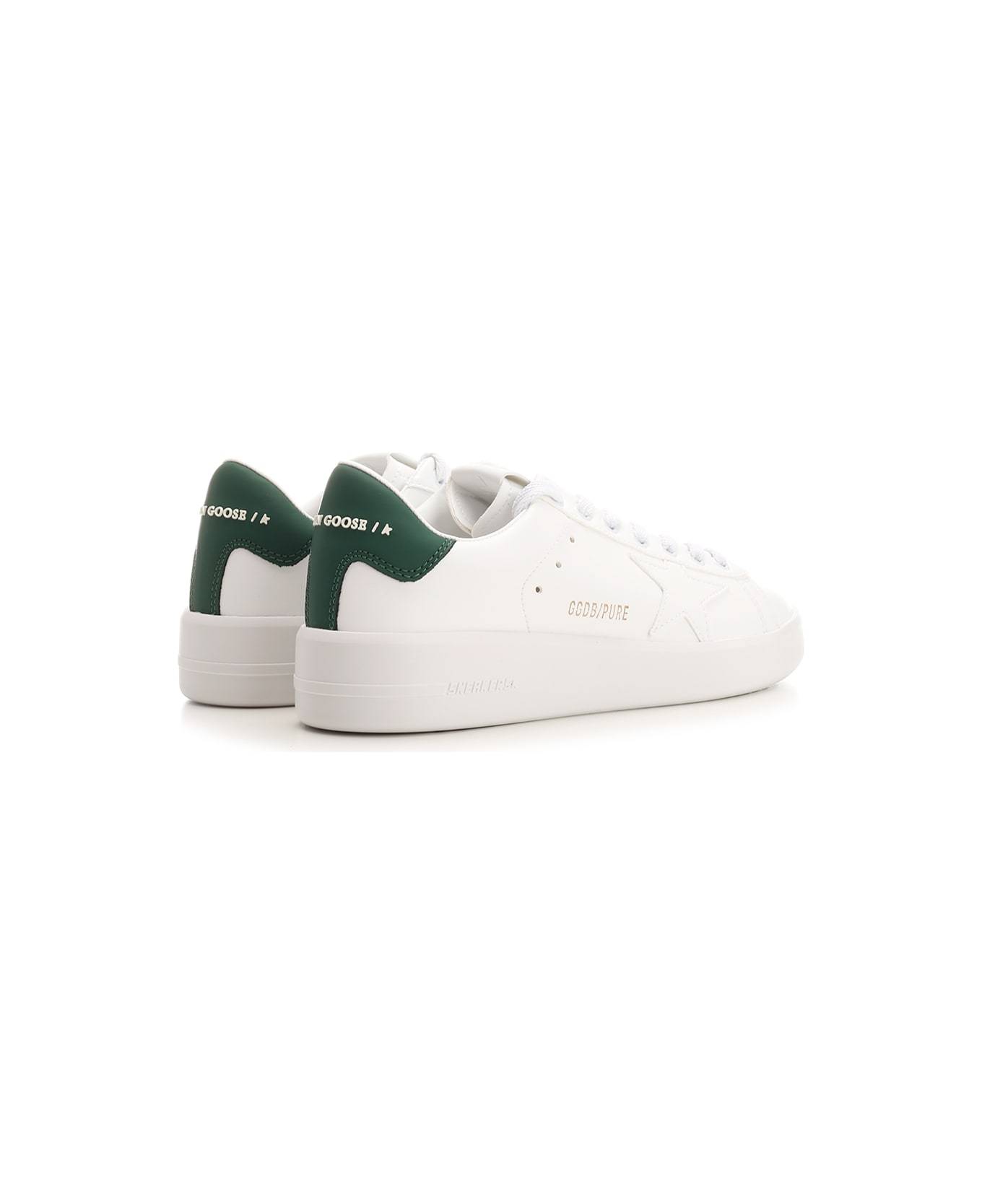 Golden Goose Purestar Sneaker With Logo - White/Green スニーカー